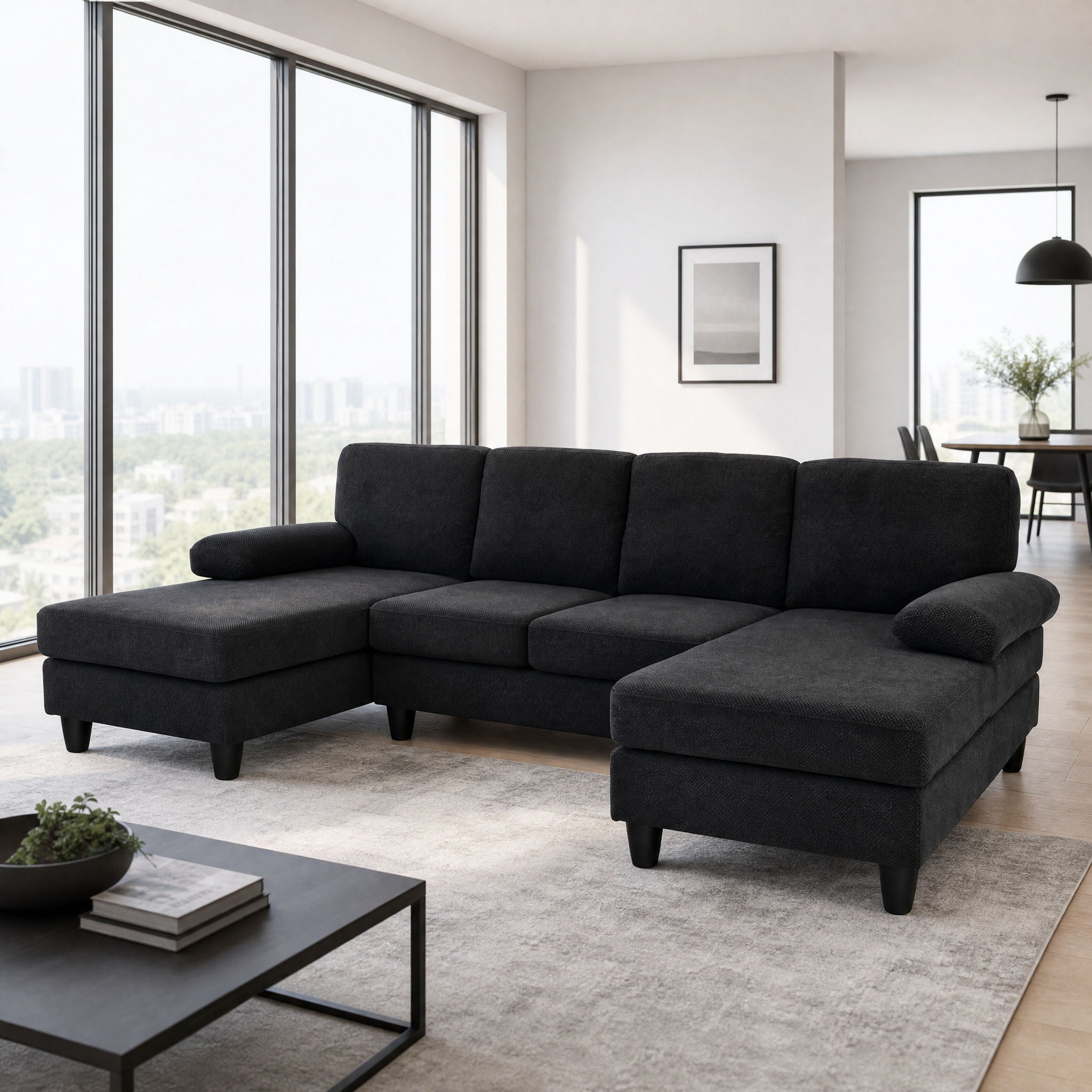 U-Shaped Sofa With Dual Chaise