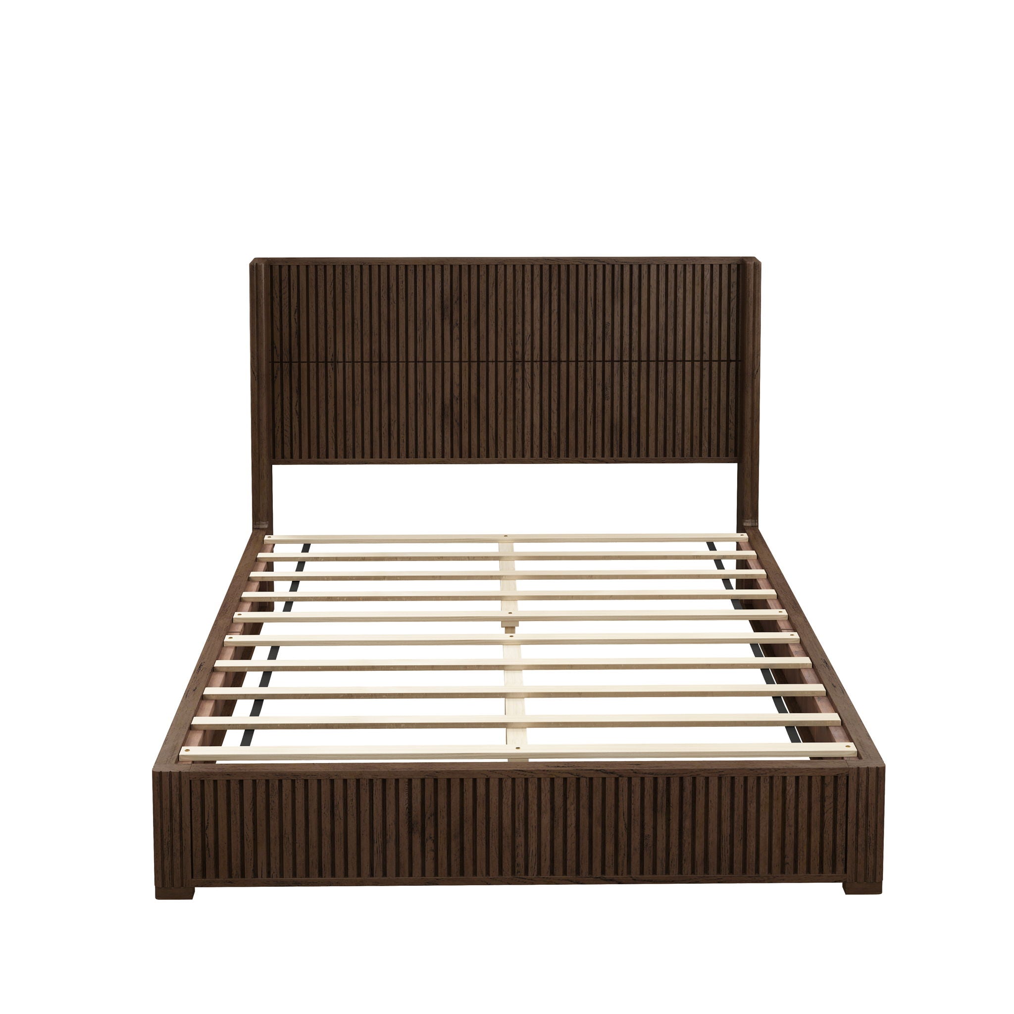 Platform Bed Frame With Headboard, Floor Standing Design