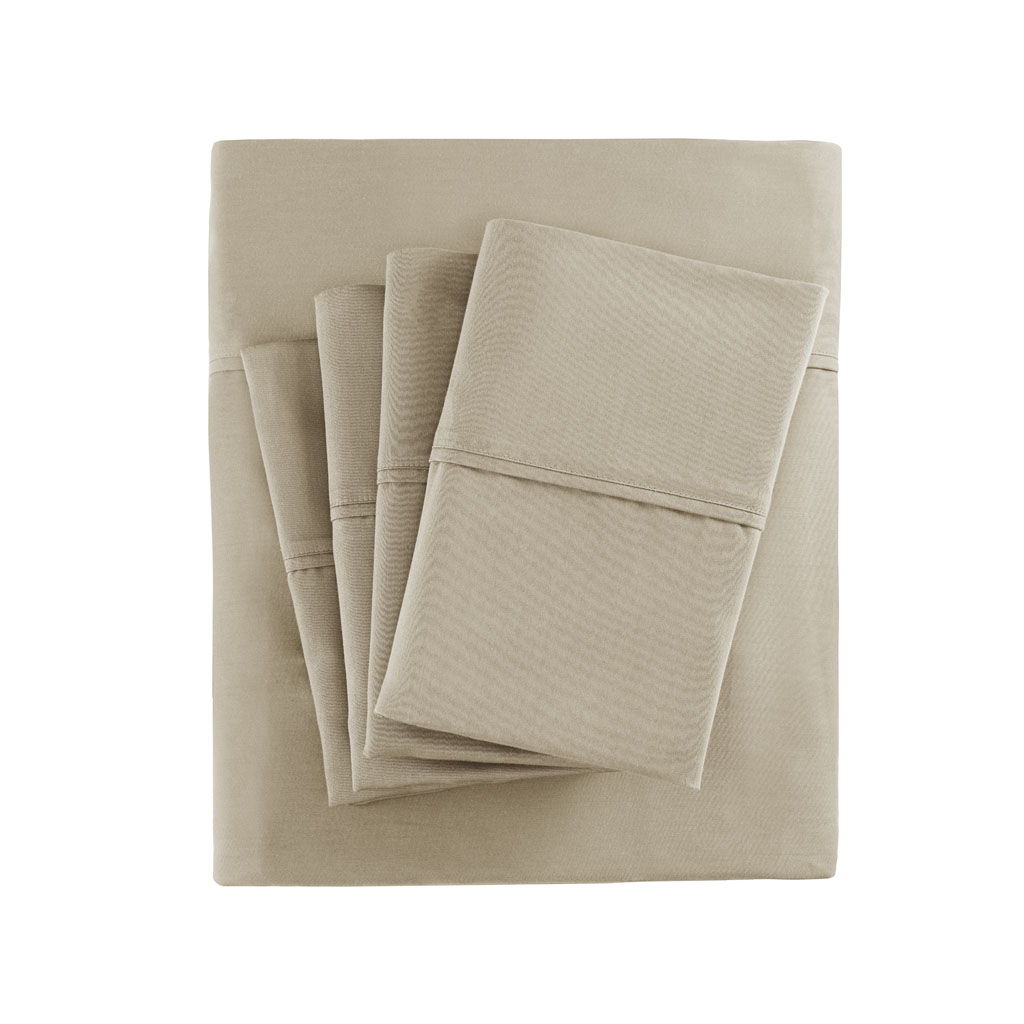 800 Thread Count - Split King Sheet Set - Khaki