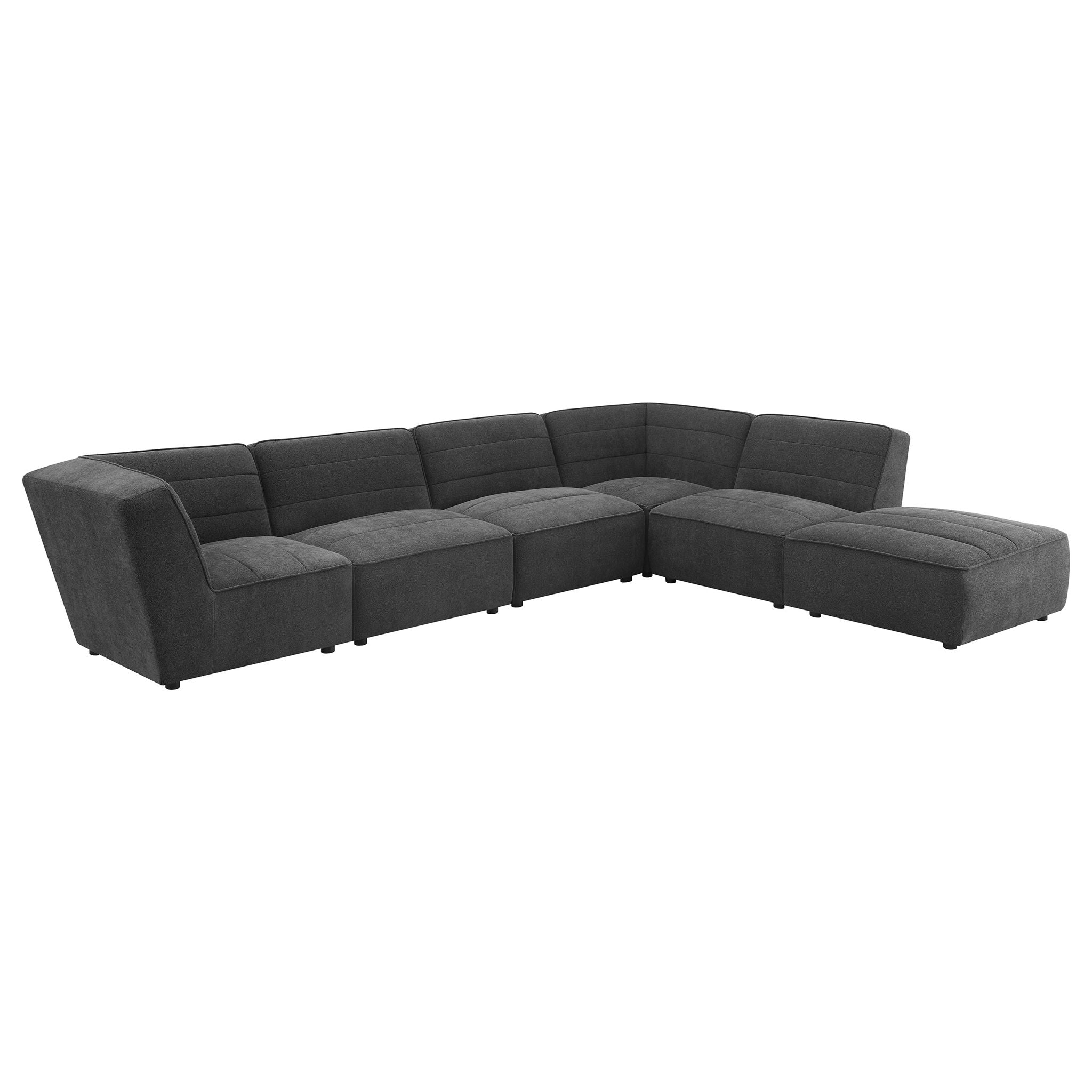 Vincent - 6 Piece Modular Sectional - Charcoal