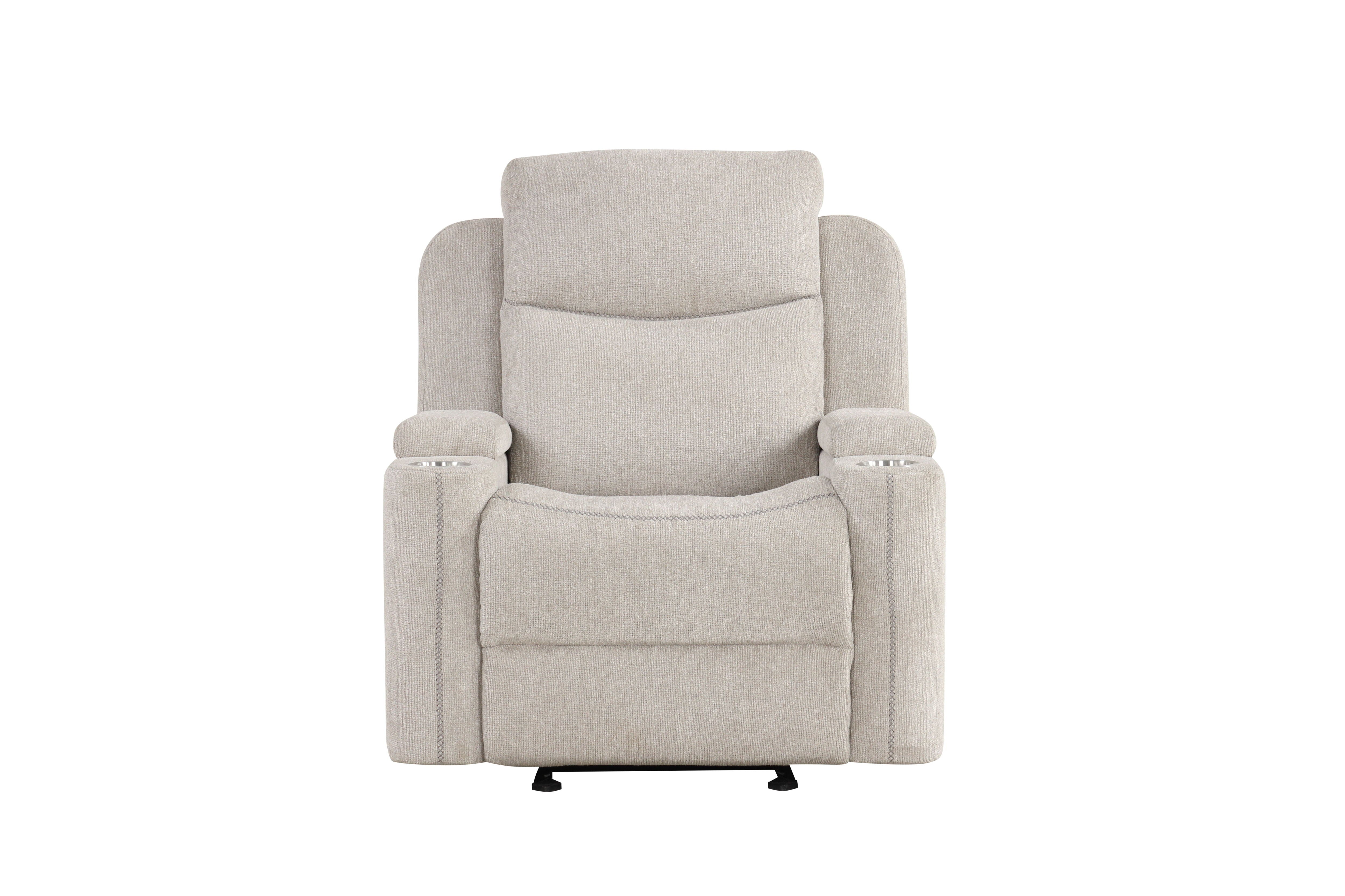 Galya - Motion Glider Recliner - Light Gray