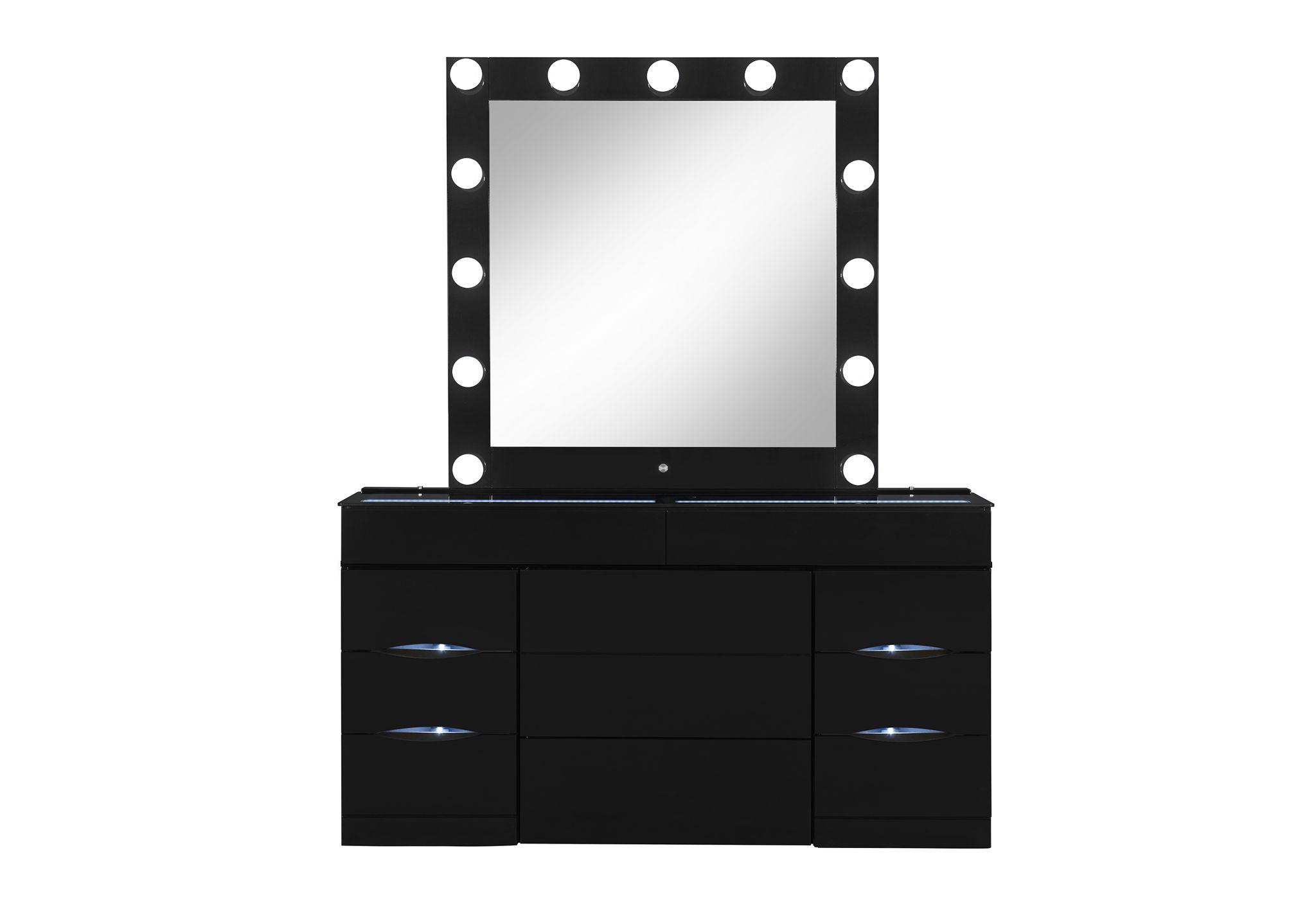 Ella - Mirror With LED - Black