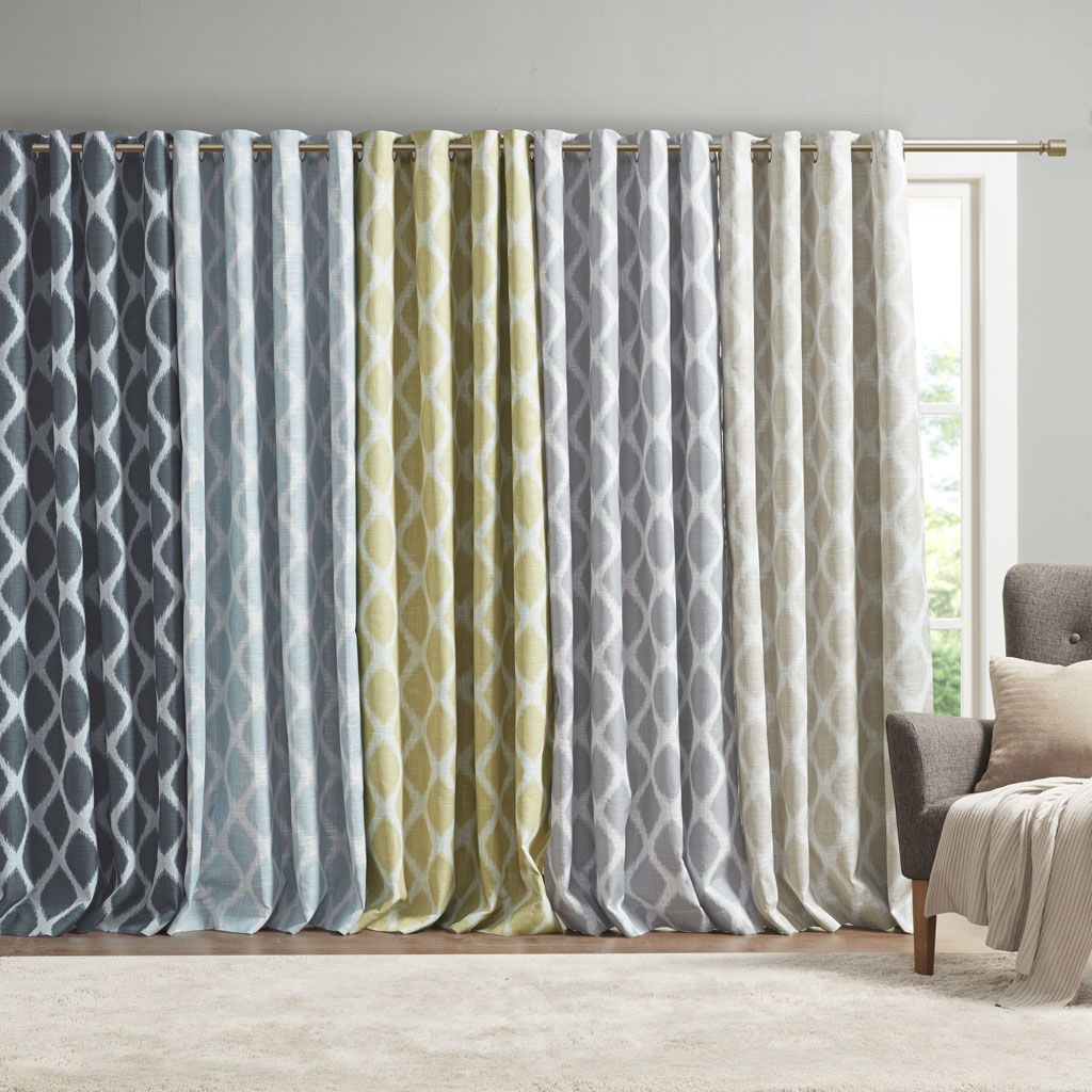 Blakesly - 50" Printed Ikat Blackout Panel - Taupe