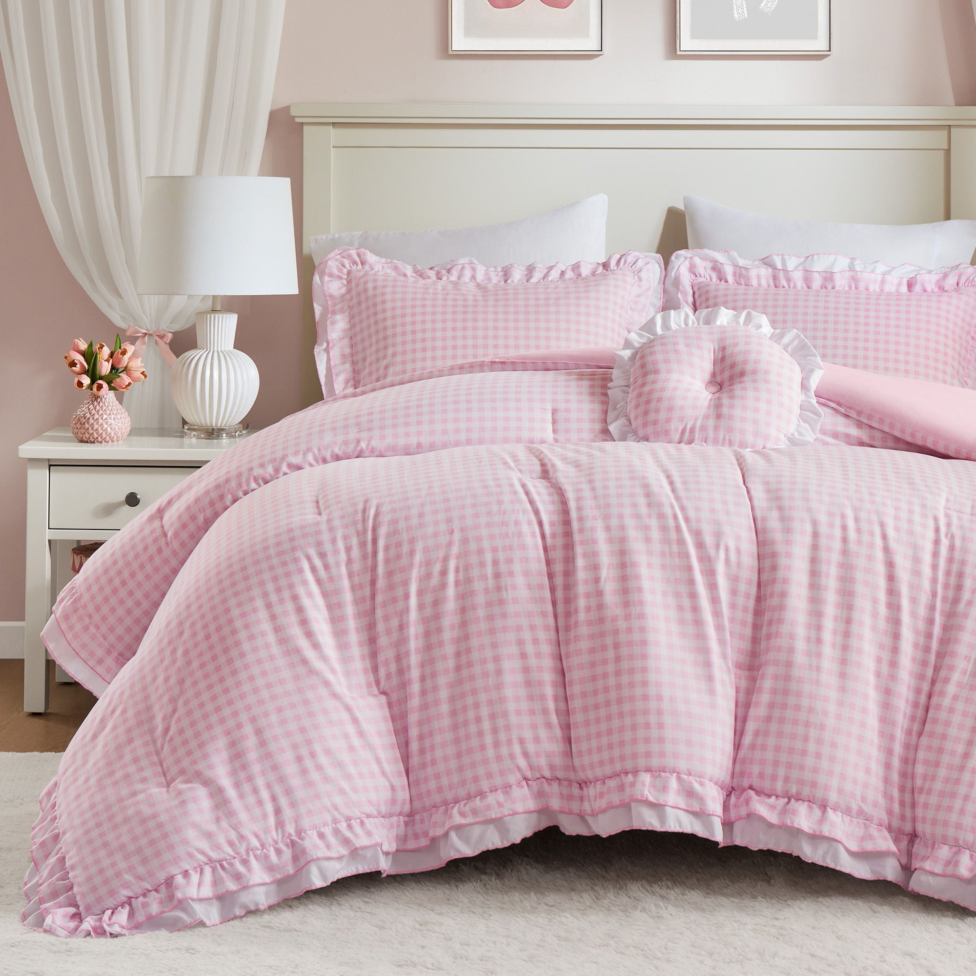 Rowena - Comforter Set - Pink