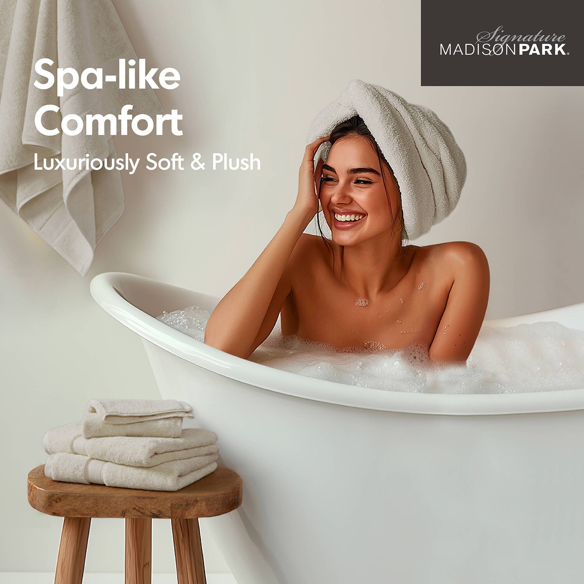 800GSM - 2 Piece Set Bath Sheet Antimicrobial - Natural