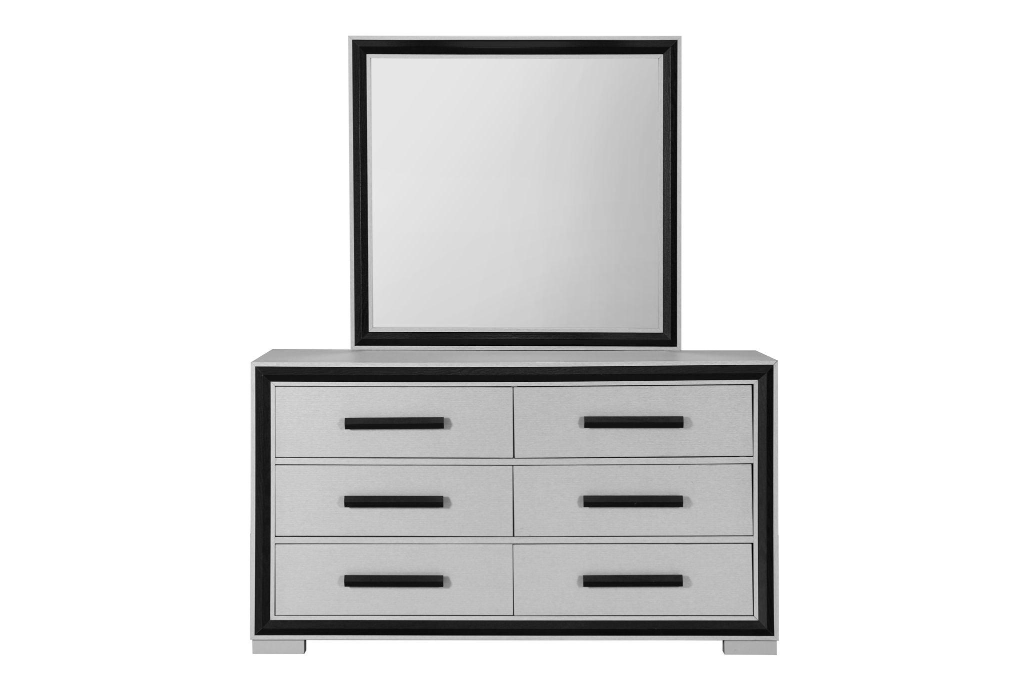 Amelia - 5 Piece Queen Bedroom Set (Queen Bed Group With LED, Cooler And Speaker) - Black / Gray