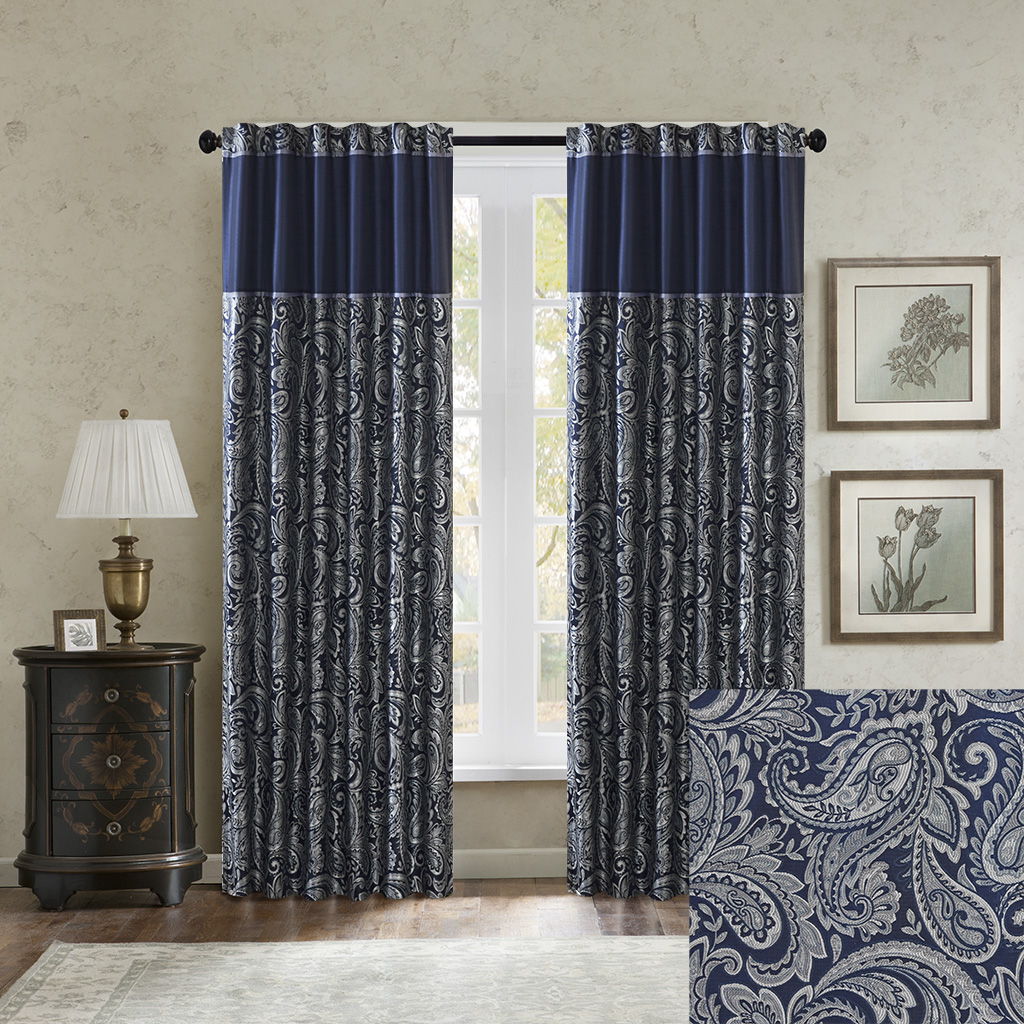 Aubrey - 95" Panel Pair - Navy