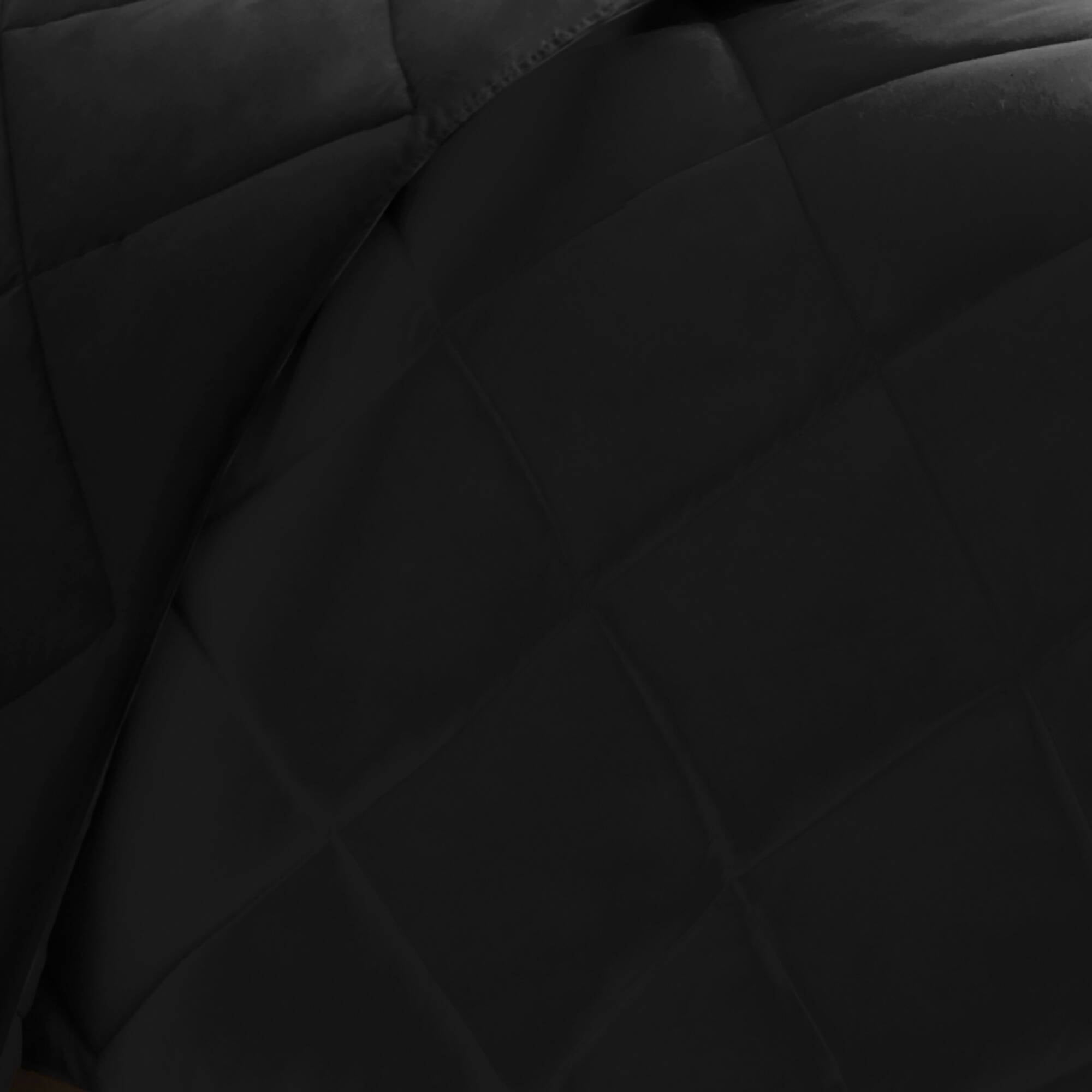 Larkspur - Twin 3M Scotchgard Diamond Quilting Reversible Down Alternative Comforter Set - Black