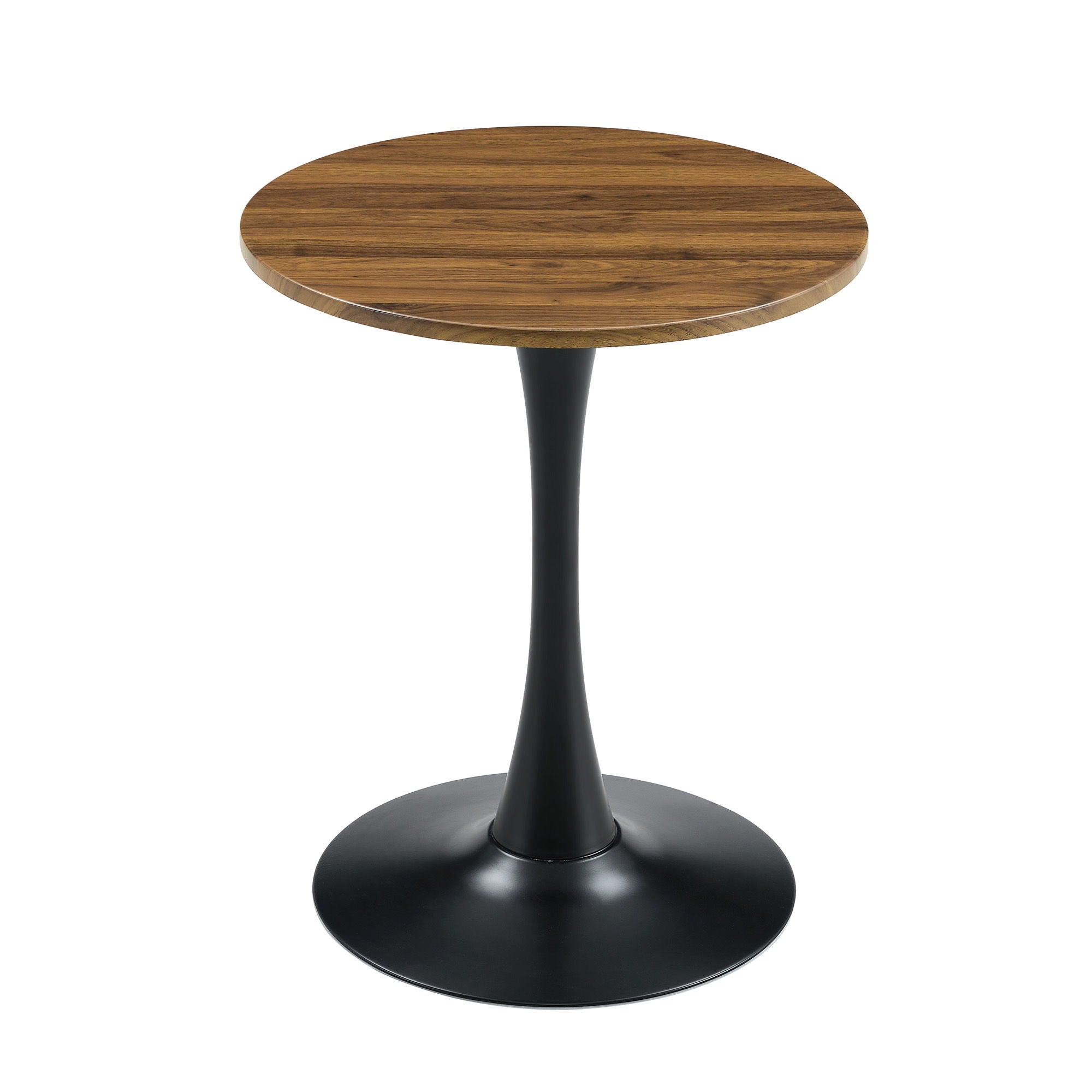 Round Dining Table With Thickened Engineered Wood Top And Metal Pedestal, 23.6" Diameter For Kitchen, Living Room, Or Small Spaces