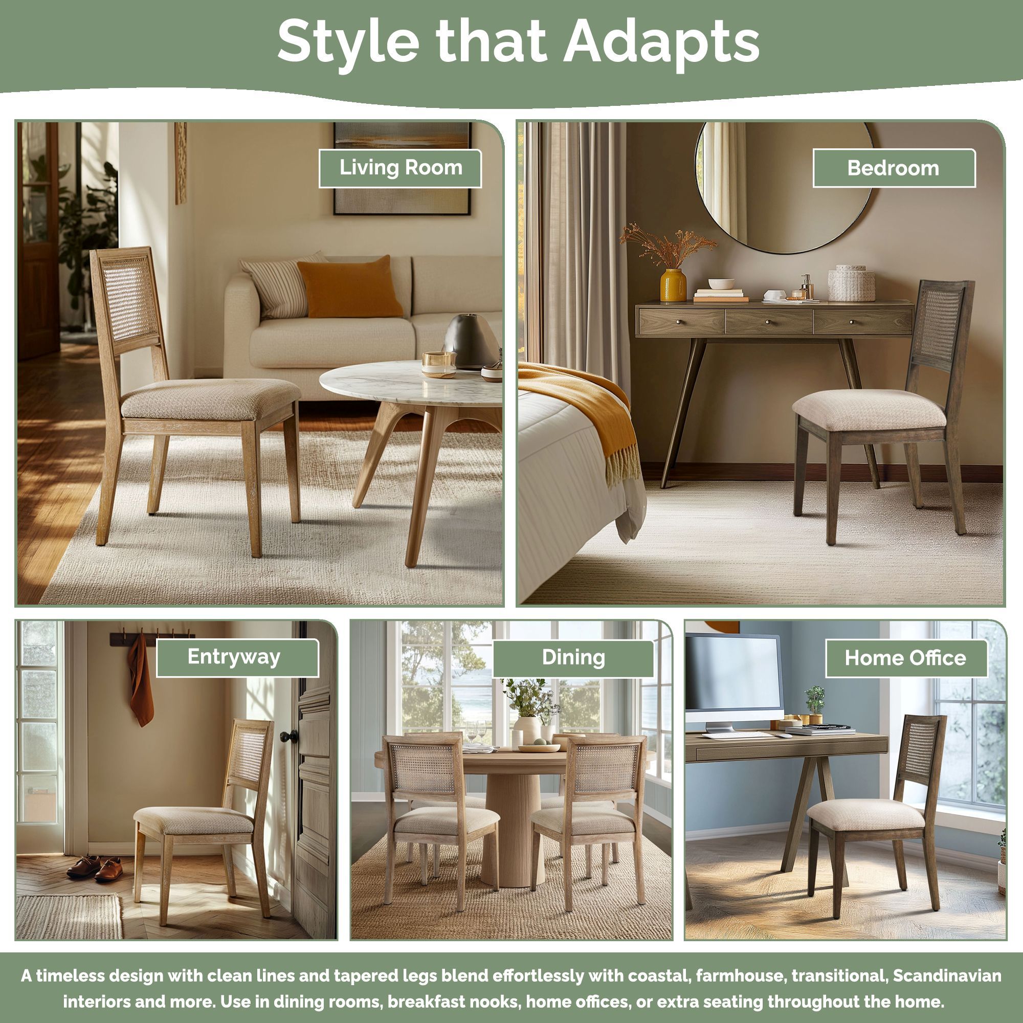 Kelly - Dining Side Chair (Set of 2) - Light Brown