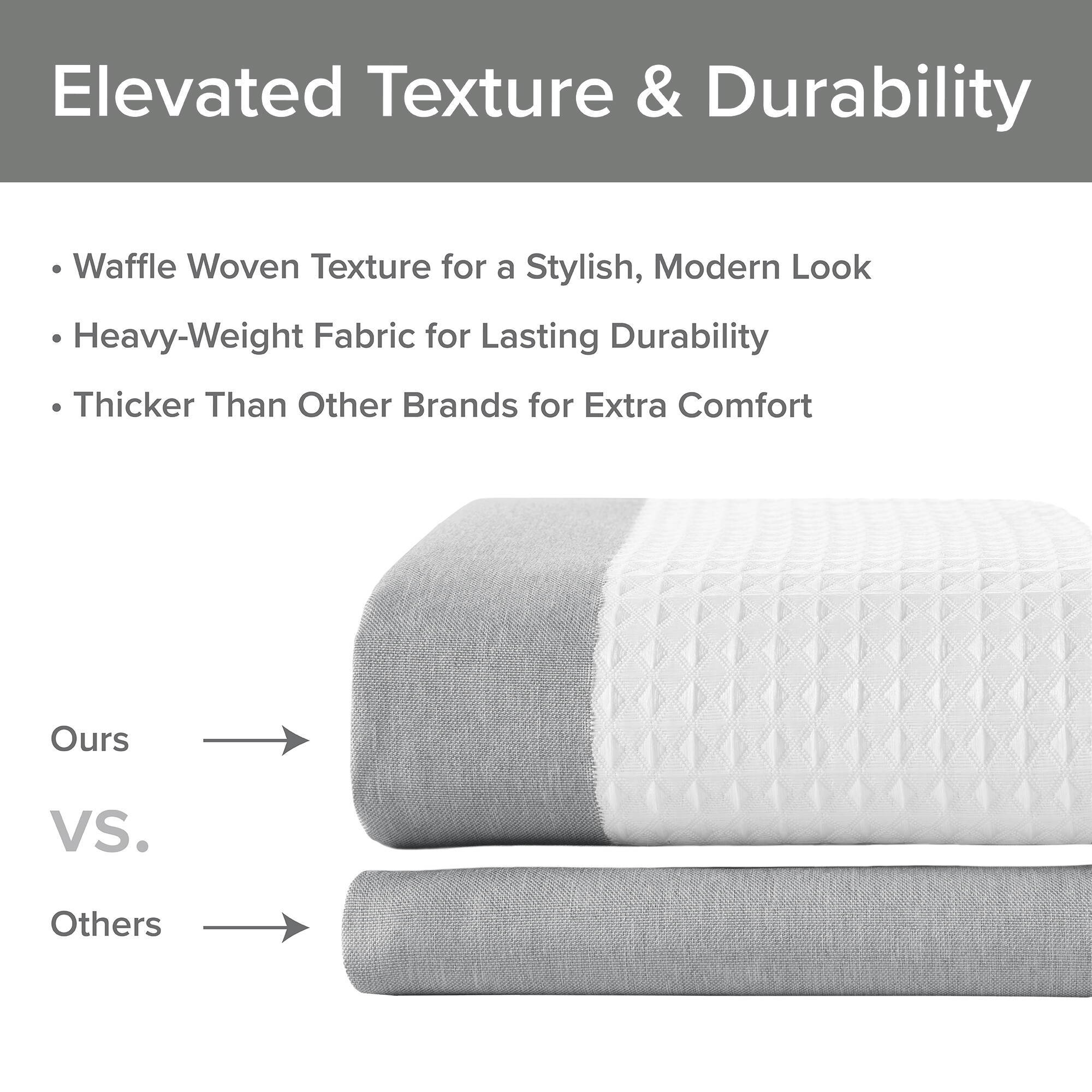 Spa Waffle - 72" x 78" Shower Curtain With 3M Treatment - Gray