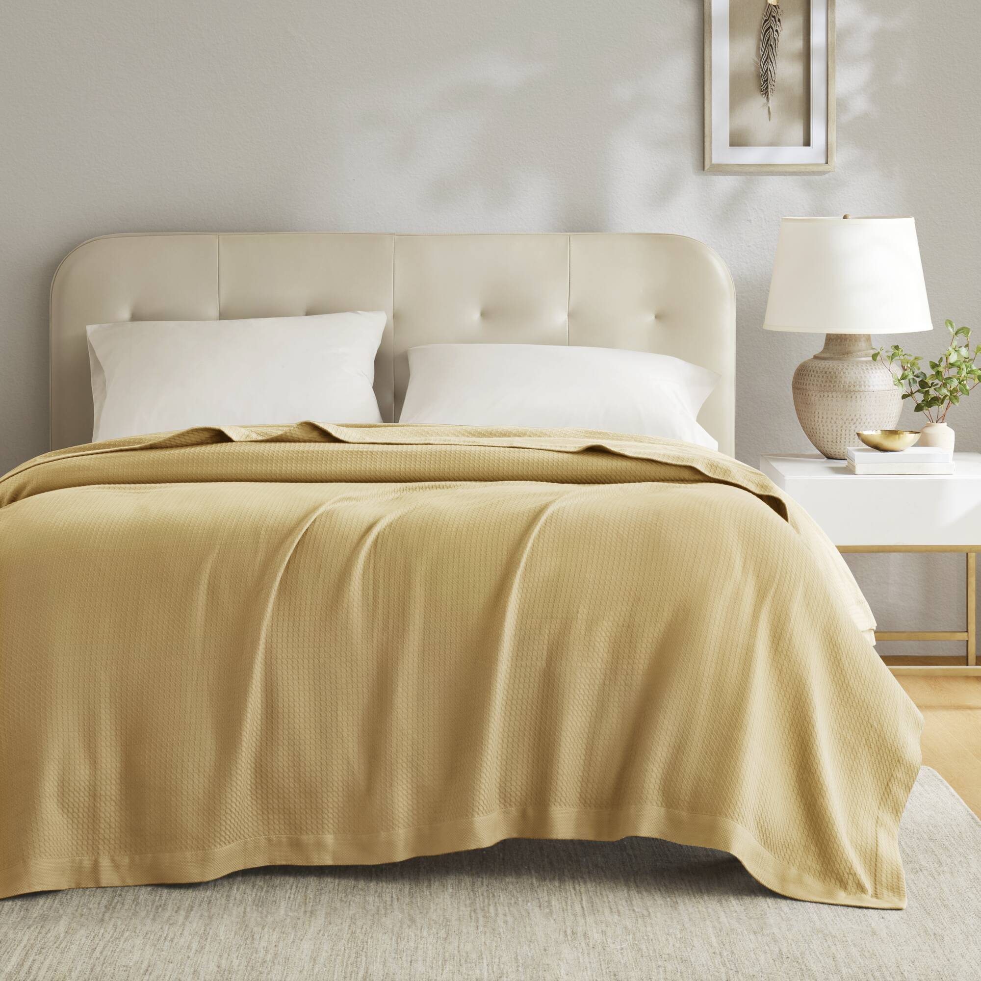Egyptian Cotton - Full/Queen Blanket - Mustard