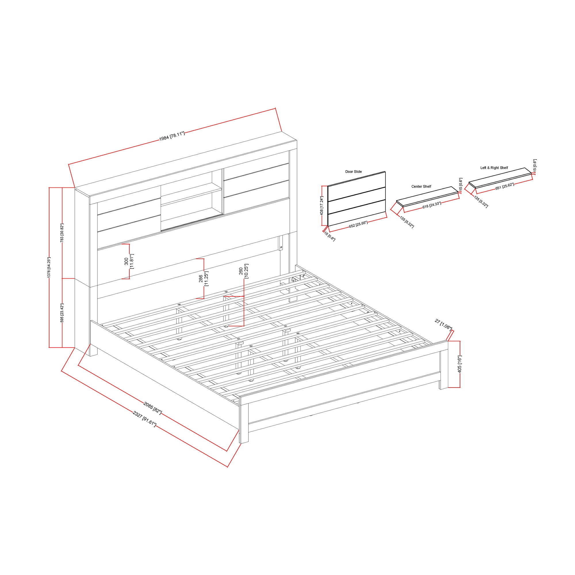 Urban - 5 Piece Set With Bookcase