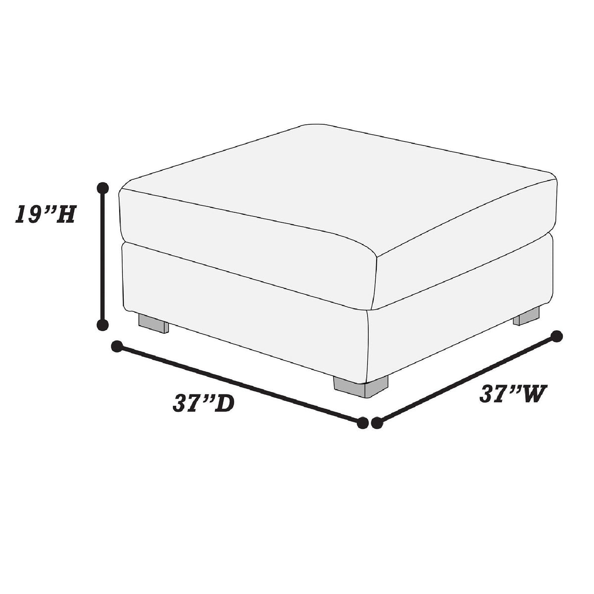 Ottoman - Gray / Mink
