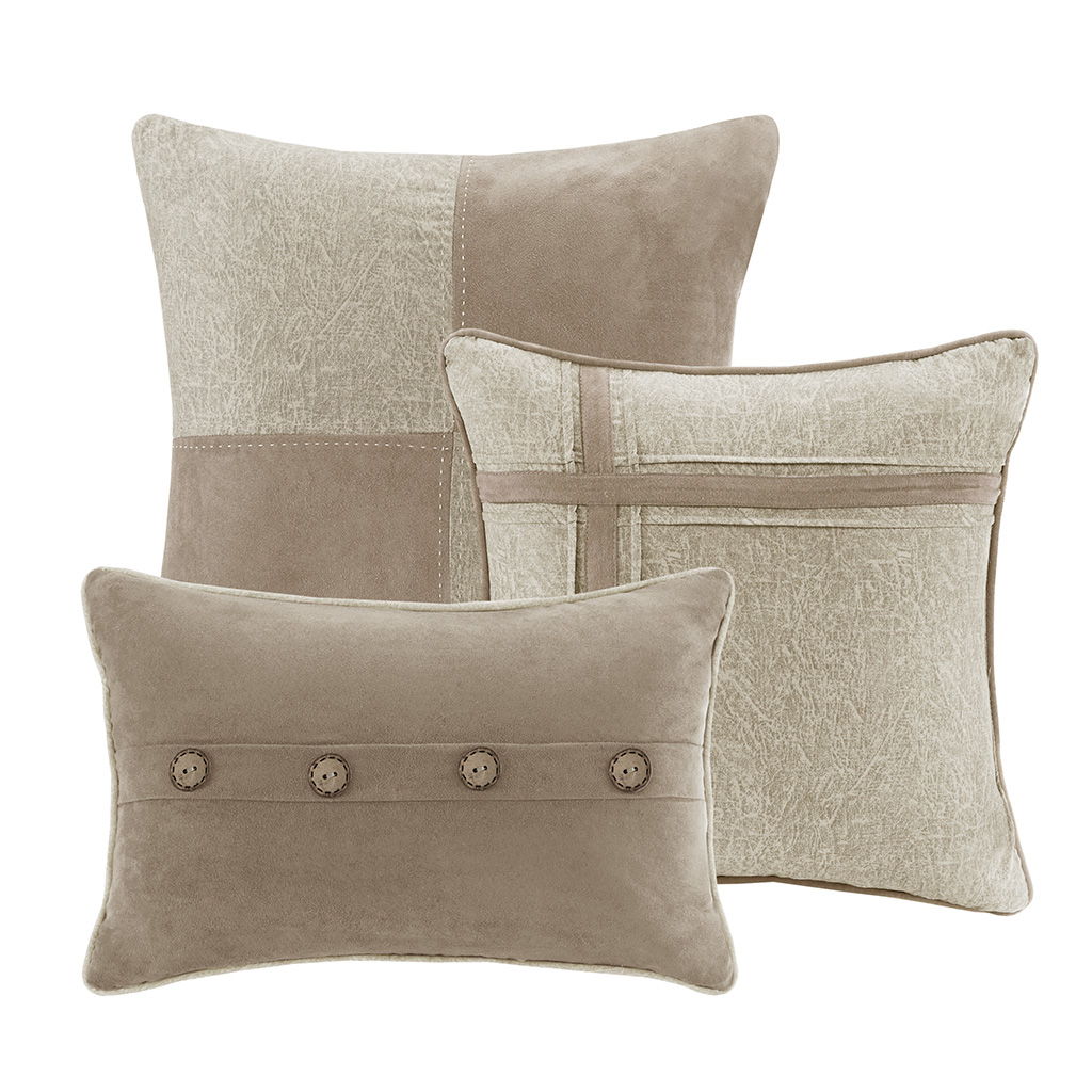 Boone - 7 Piece Comforter Set - Tan