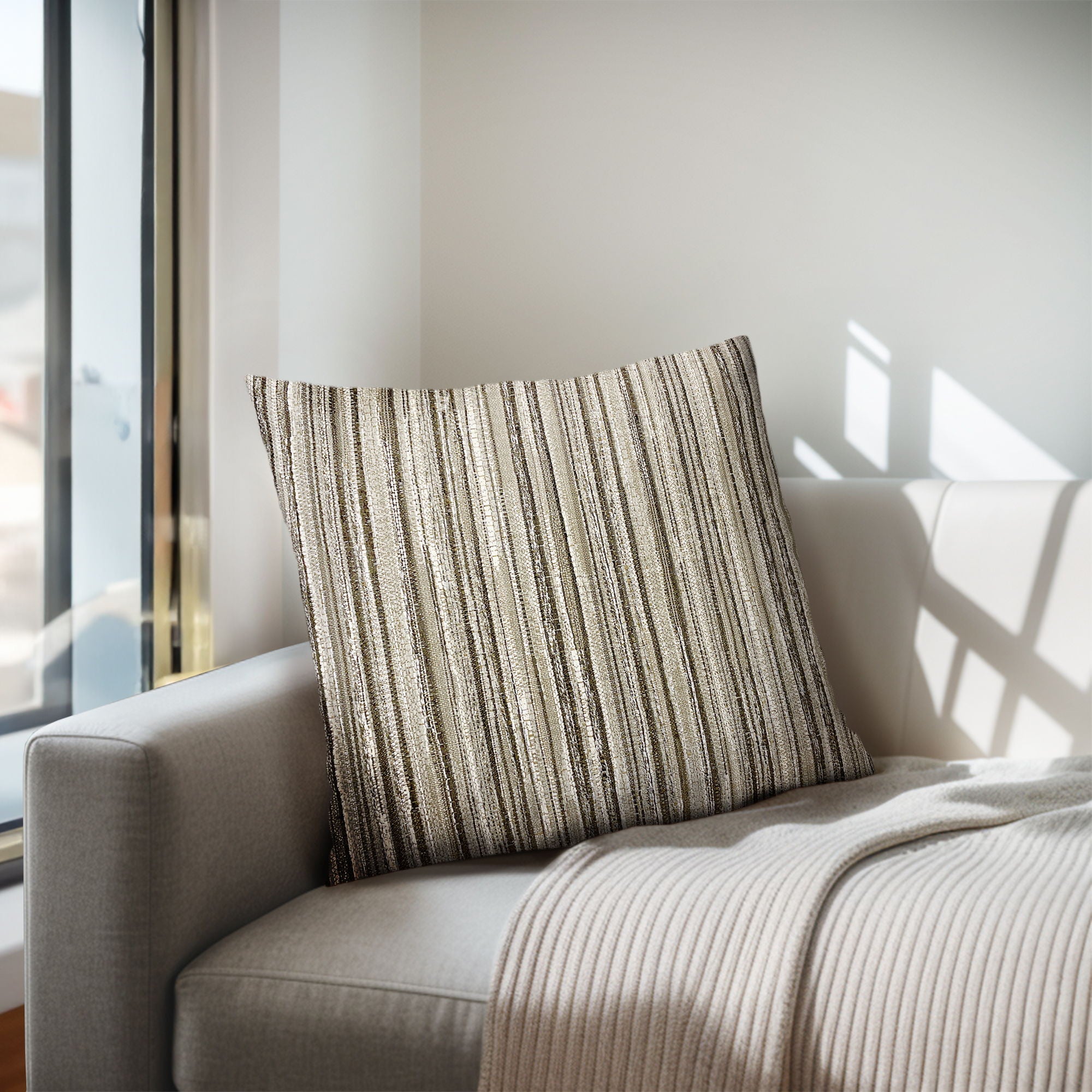 Monte - Square Stripe Pillow - Stripe / Multi
