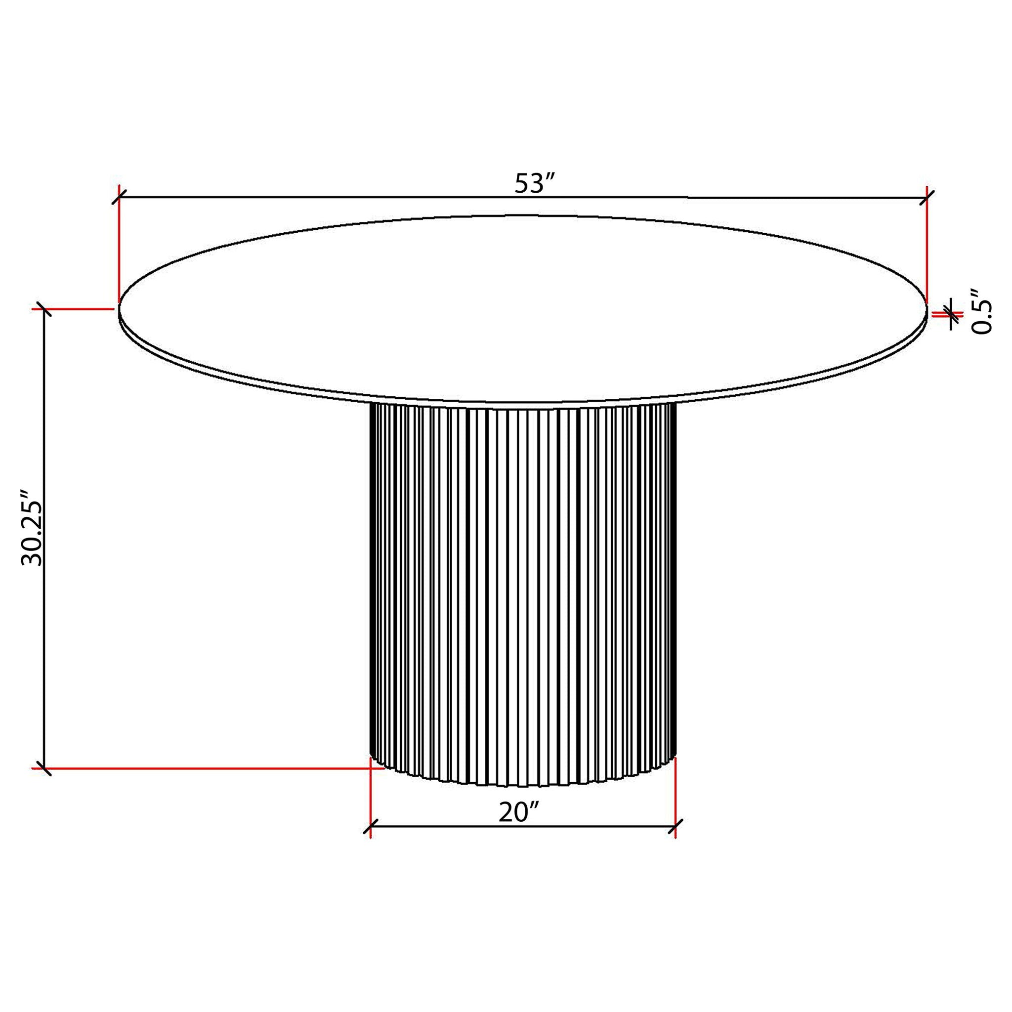 Quincy - Round Dining Table - White Marble
