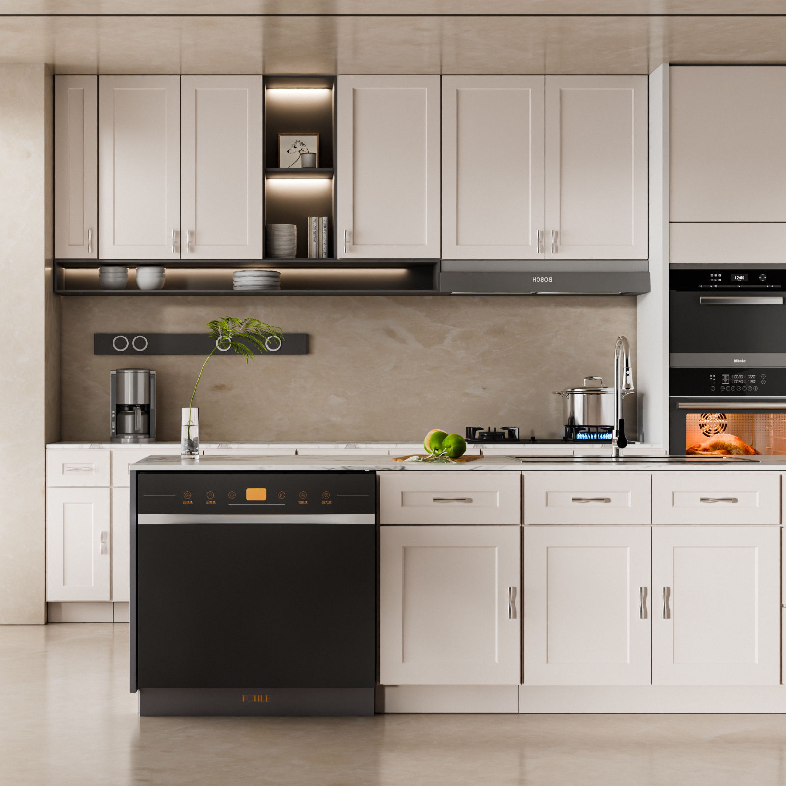 Shaker Wall Cabinet With Soft-Close Doors, Adjustable Shelves