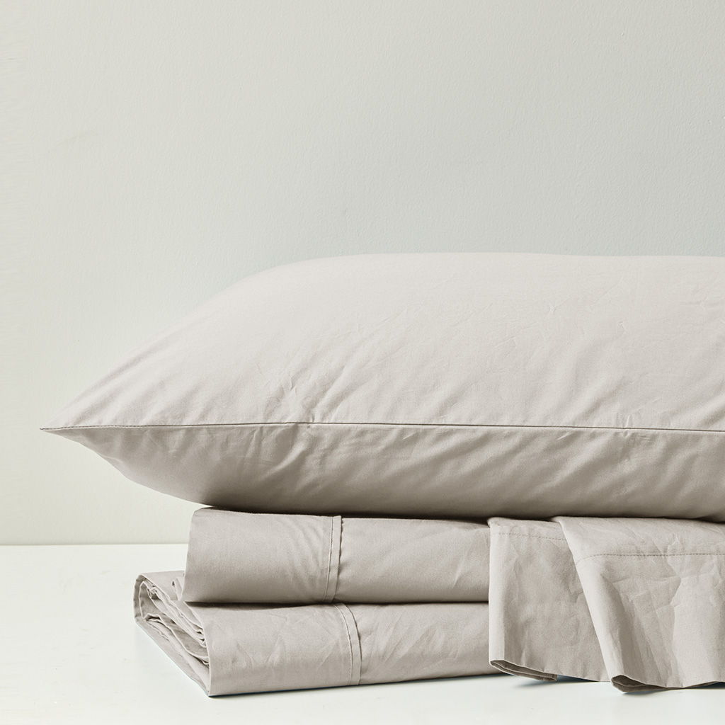 Peached Percale - King Sheet Set - Ivory