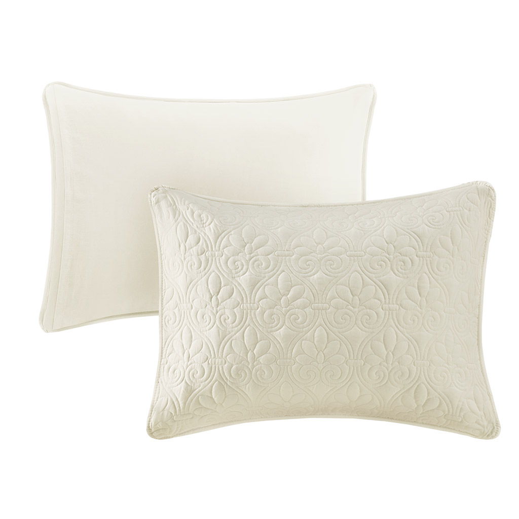 Quebec - King Fitted Bedspread (Set of 3) - Cream
