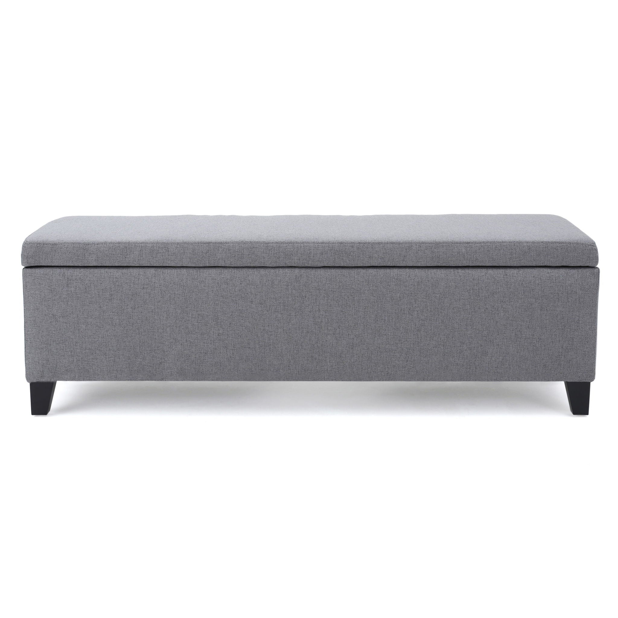 Contemporary Storage Ottoman Bench With Upholstery