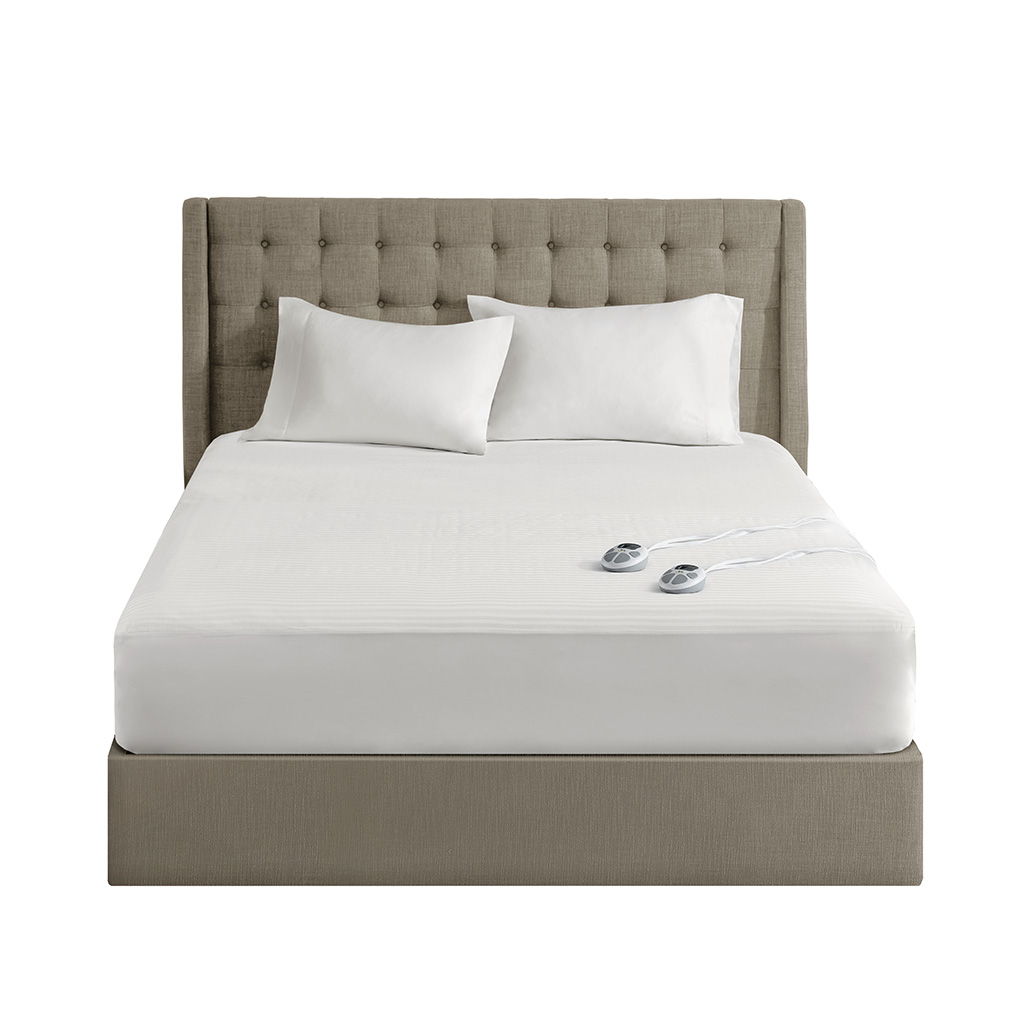 Twin Long Waterproof Heated Mattress Pad - White