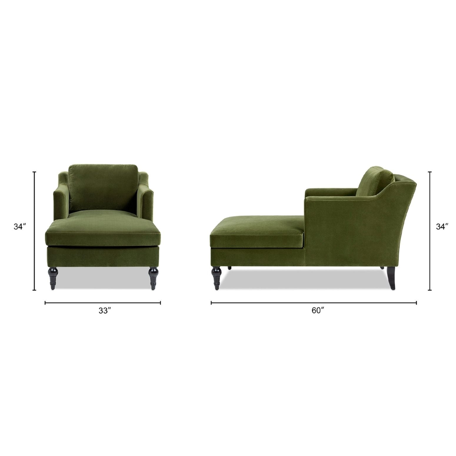 Josephine - Upholstered Chaise Lounge