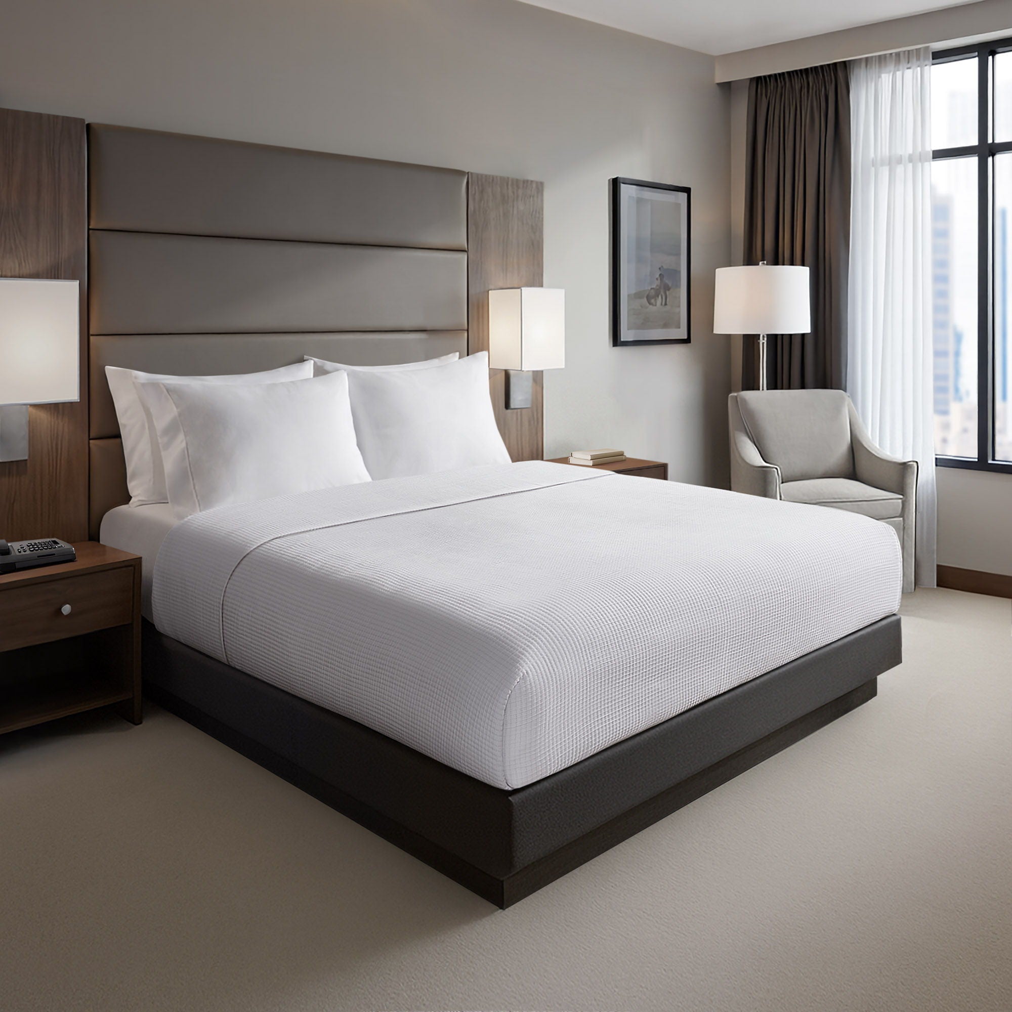 Matelasse - Luxury Coverlet - White