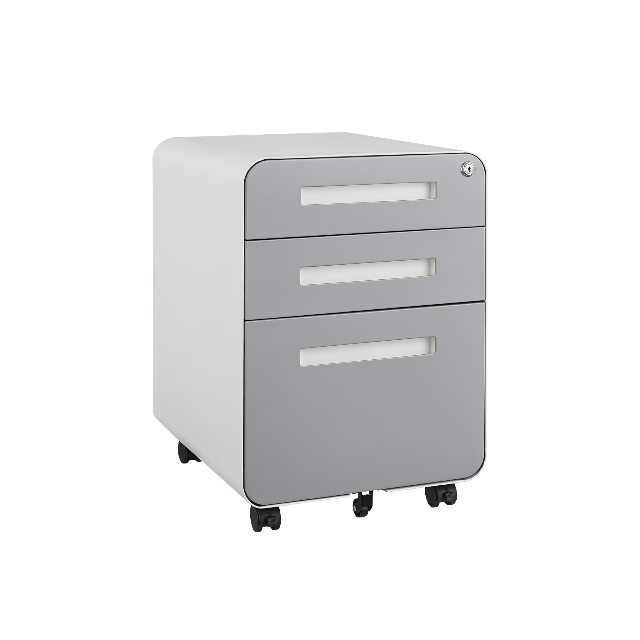 3 Drawer Mobile File Cabinet Under Desk Office,Simple Style Versatile Storage Cabinet for Legal/Letter/A4 Files, 5 Wheel Design Anti-Tilting Cold Rolled Steel Waterproof Moisture-Proof Black