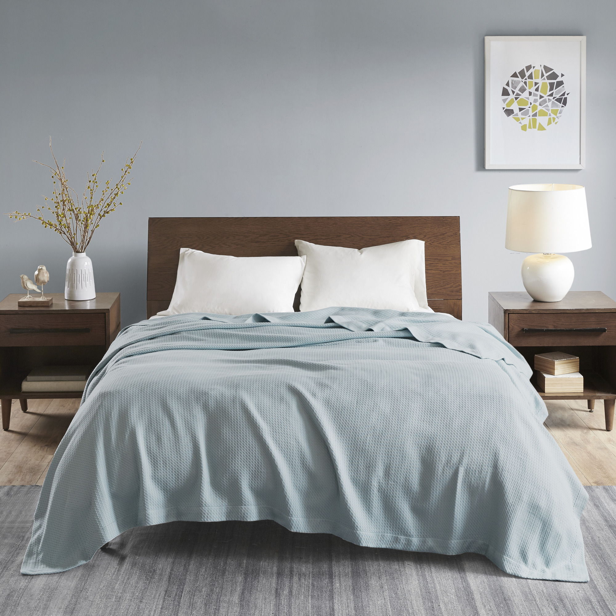 Egyptian Cotton - King Blanket - Light Blue