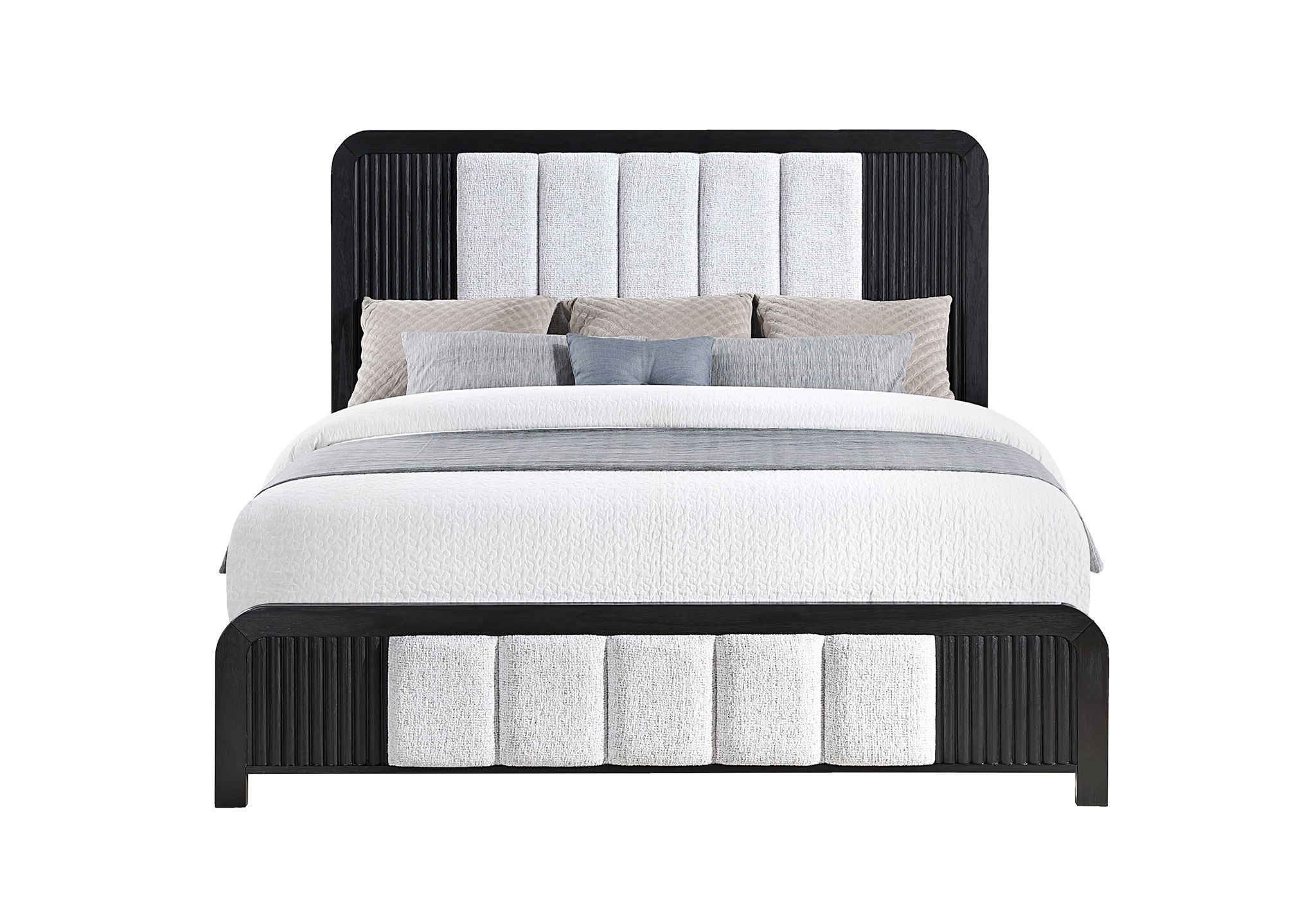 Beckett - Queen Bed / King Bed Siderails - Black / White