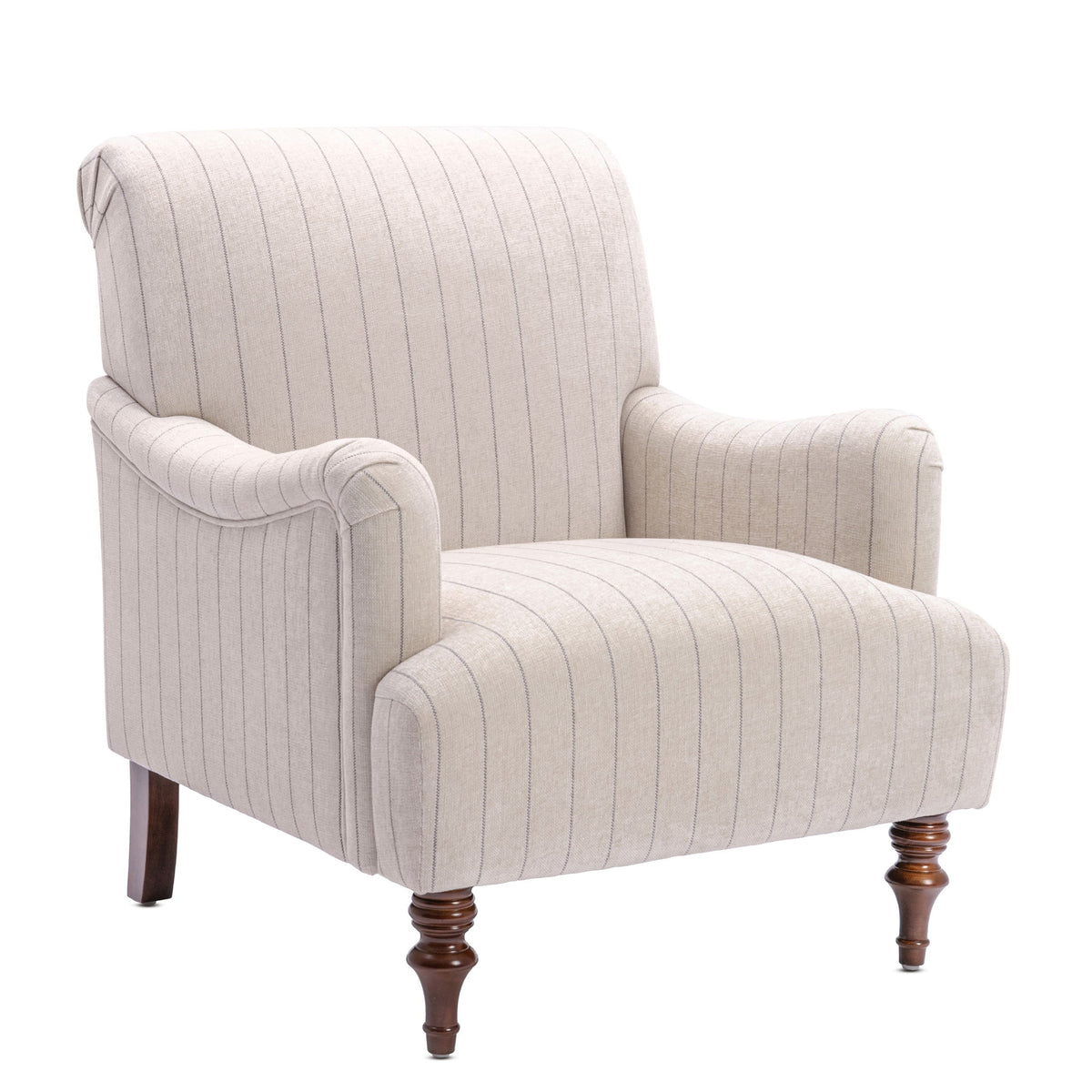 Sylvia - Striped Arm Chair - Natural