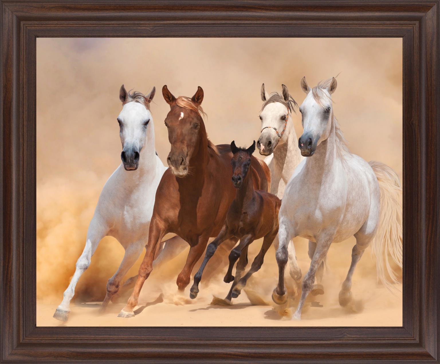 Desert Run - 28" x 34" Framed Wall Art - Light Brown