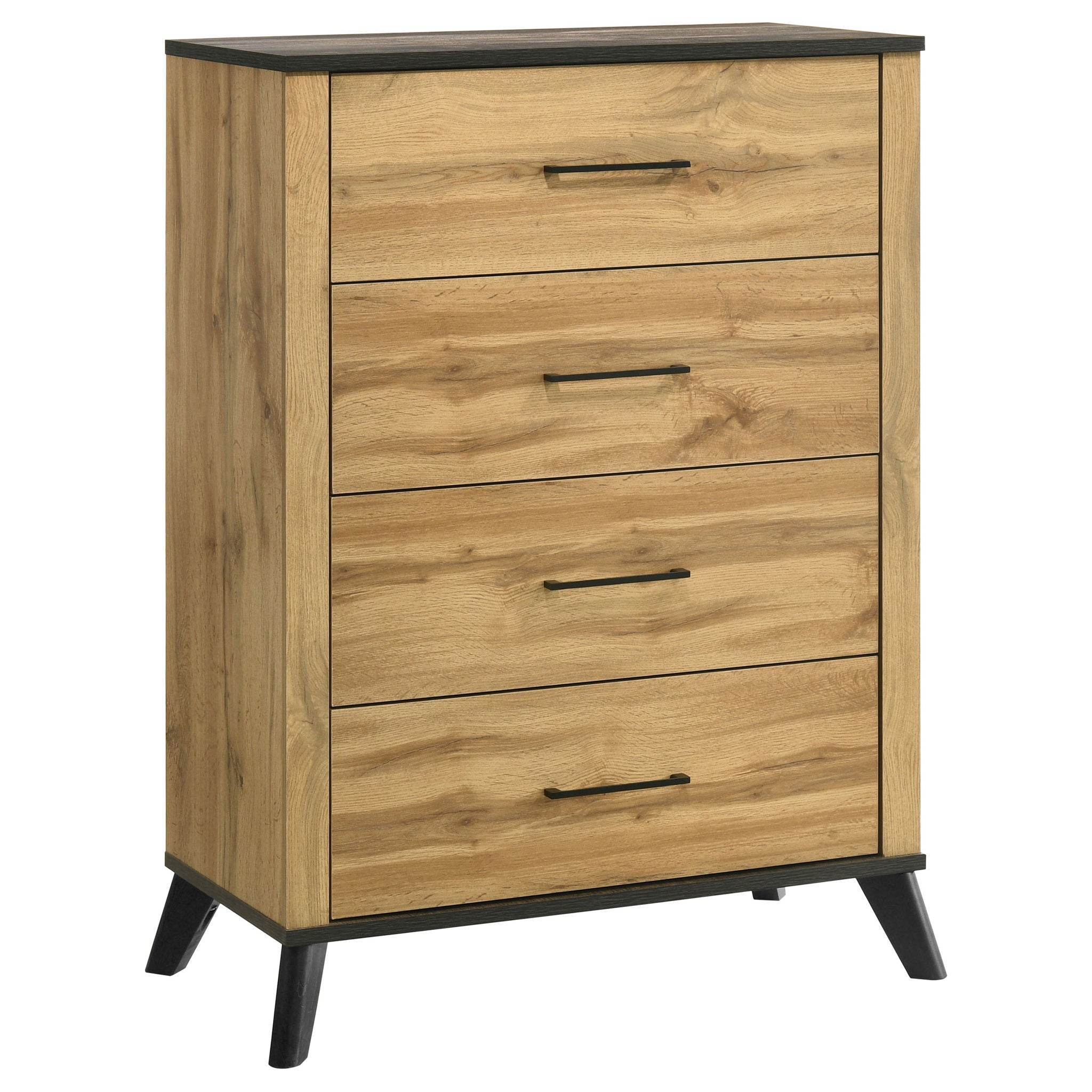 Georgina - 4 Drawer Bedroom Chest - Natural Wood
