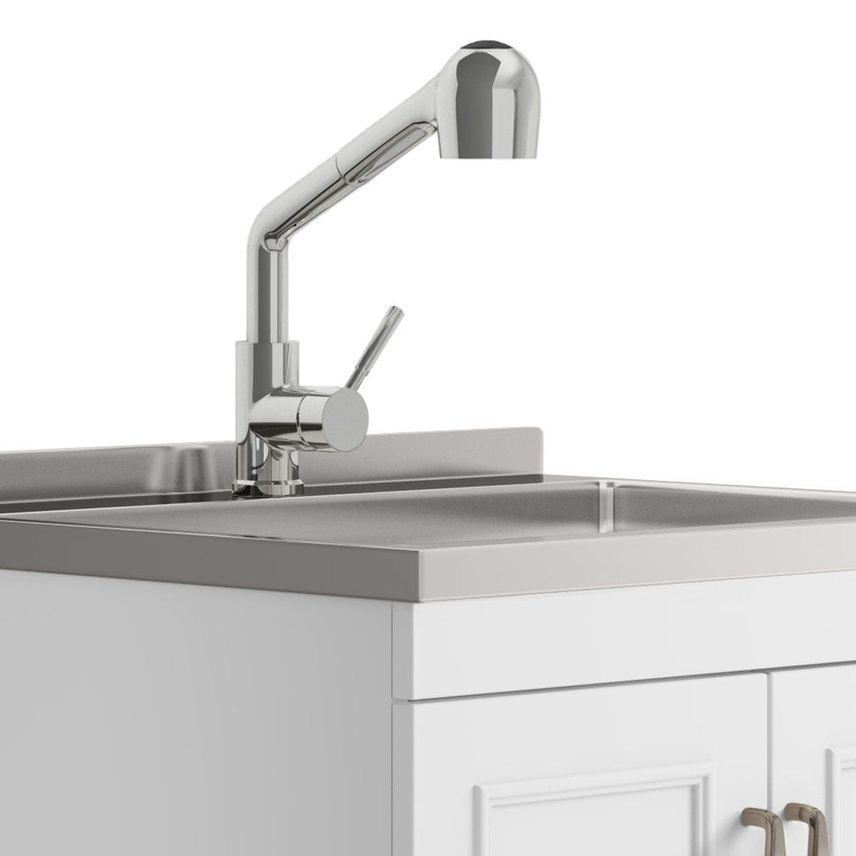 Cardinal - Laundry Cabinet With Faucet And Sink - White - Wood