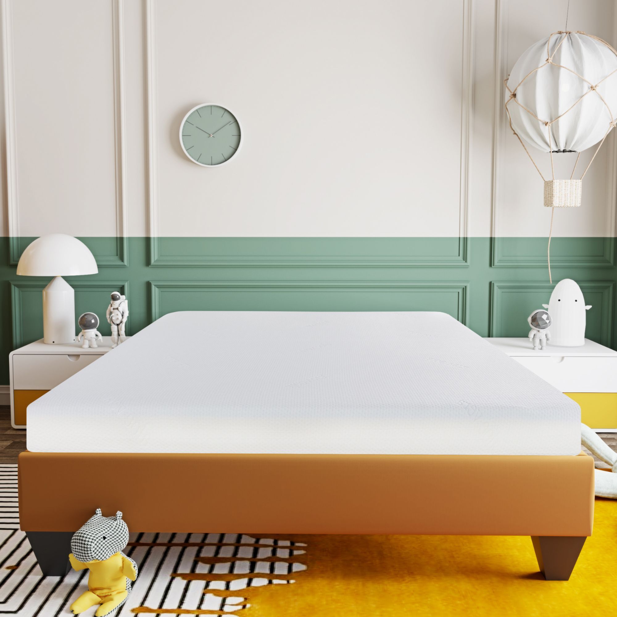 6" Firm Gel Memory Foam Mattress With Cooling Technology - White - Full