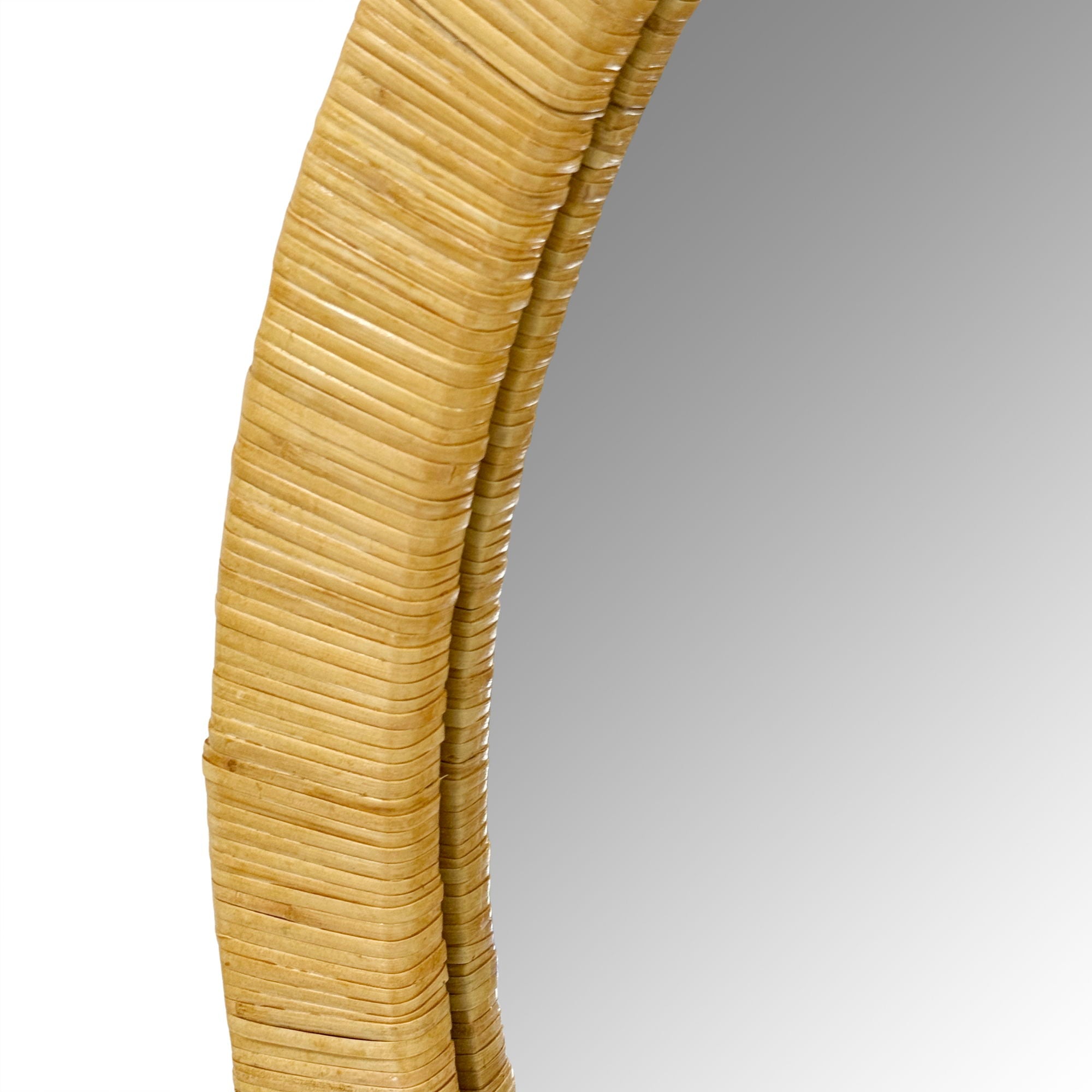 Nova - Natural Rattan Round Wall Mirror - Natural