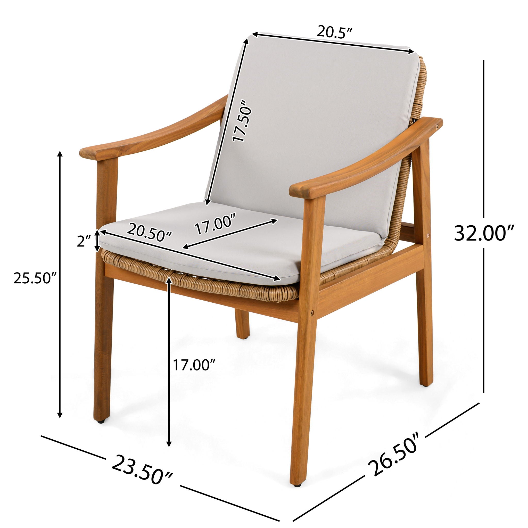 Outdoor Dining Chairs (Set of 2)