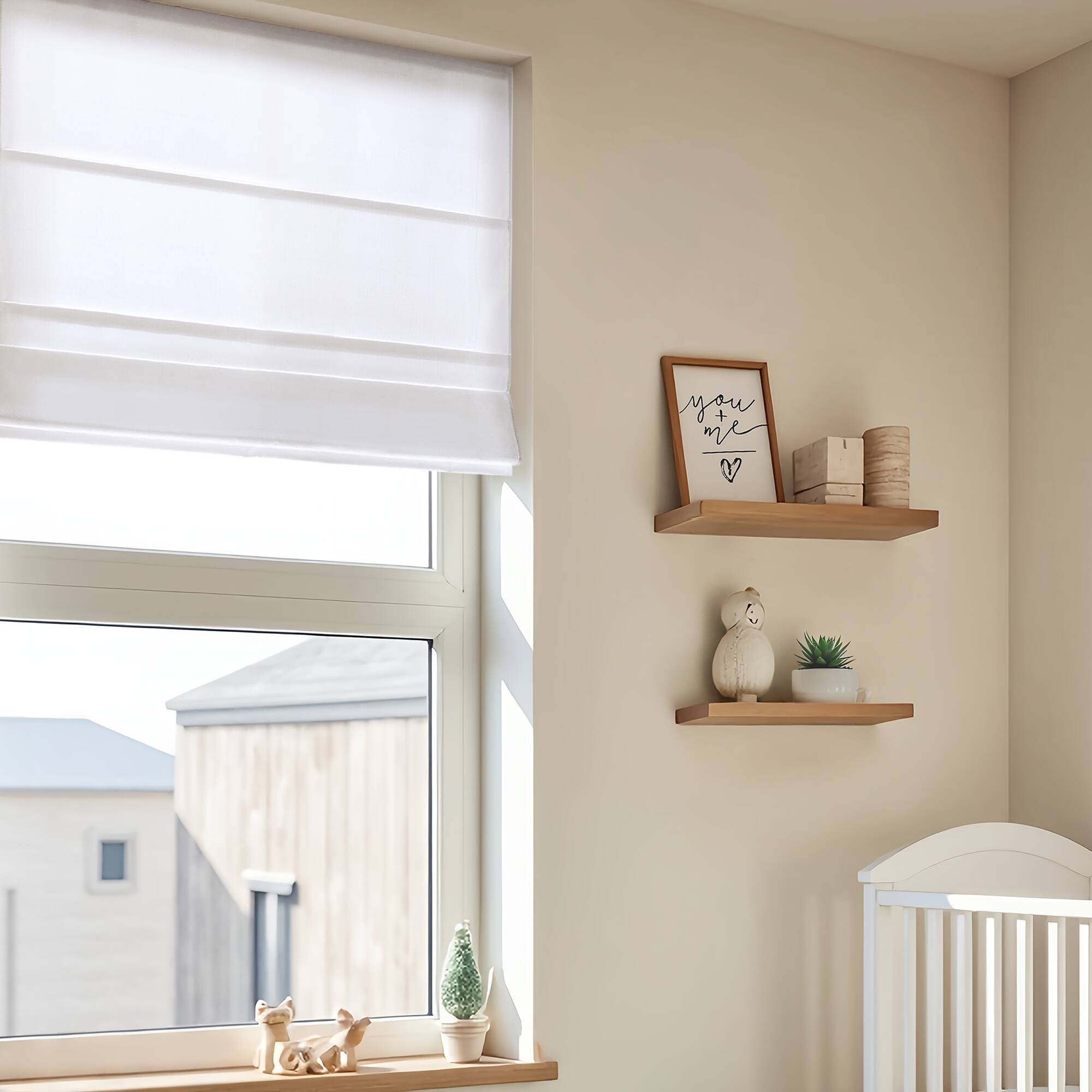 Galen Matte - 39x64" Cordless Roman Blind Galen Matte Fabric - Matte White