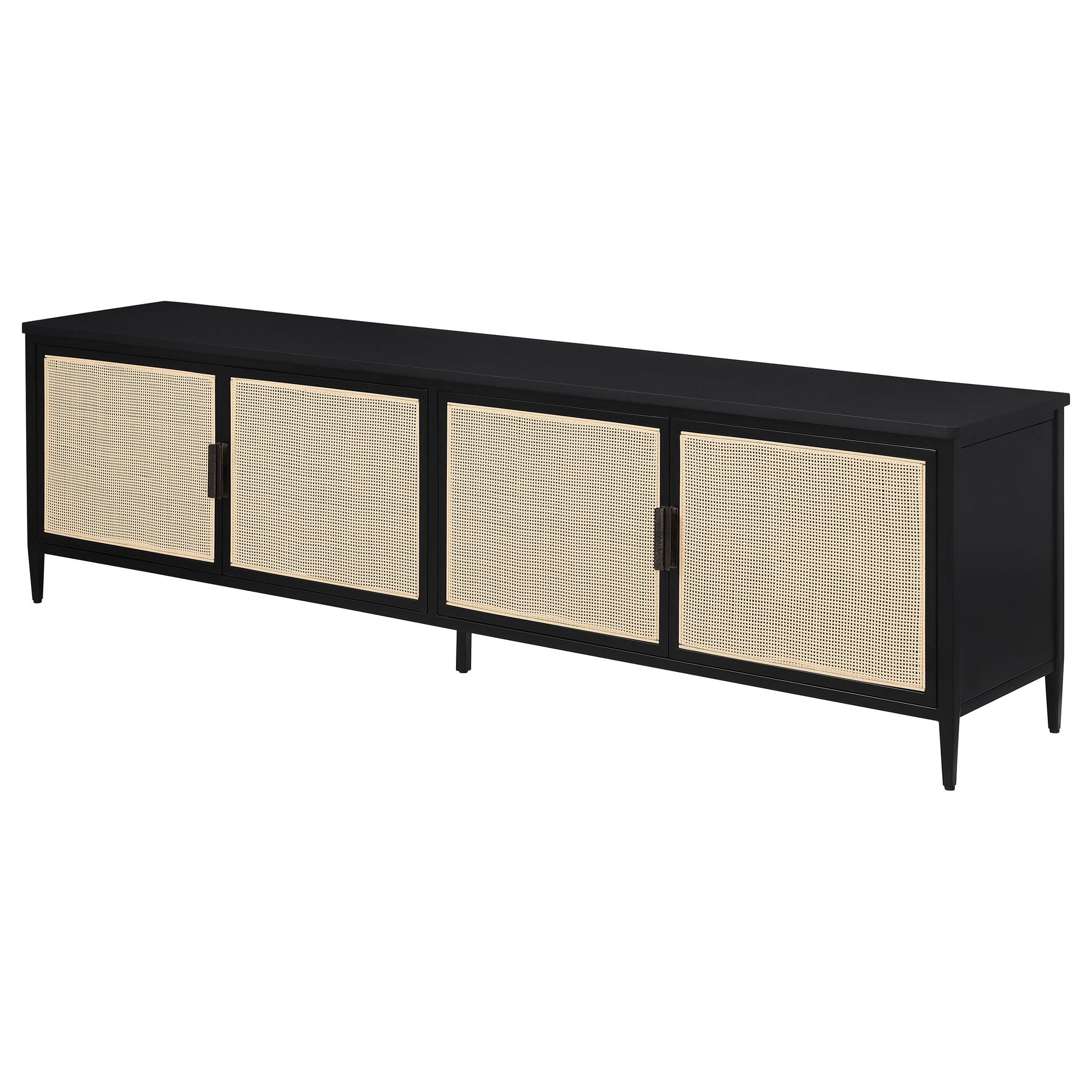 Kenneth - 4 Door TV Stand - Black