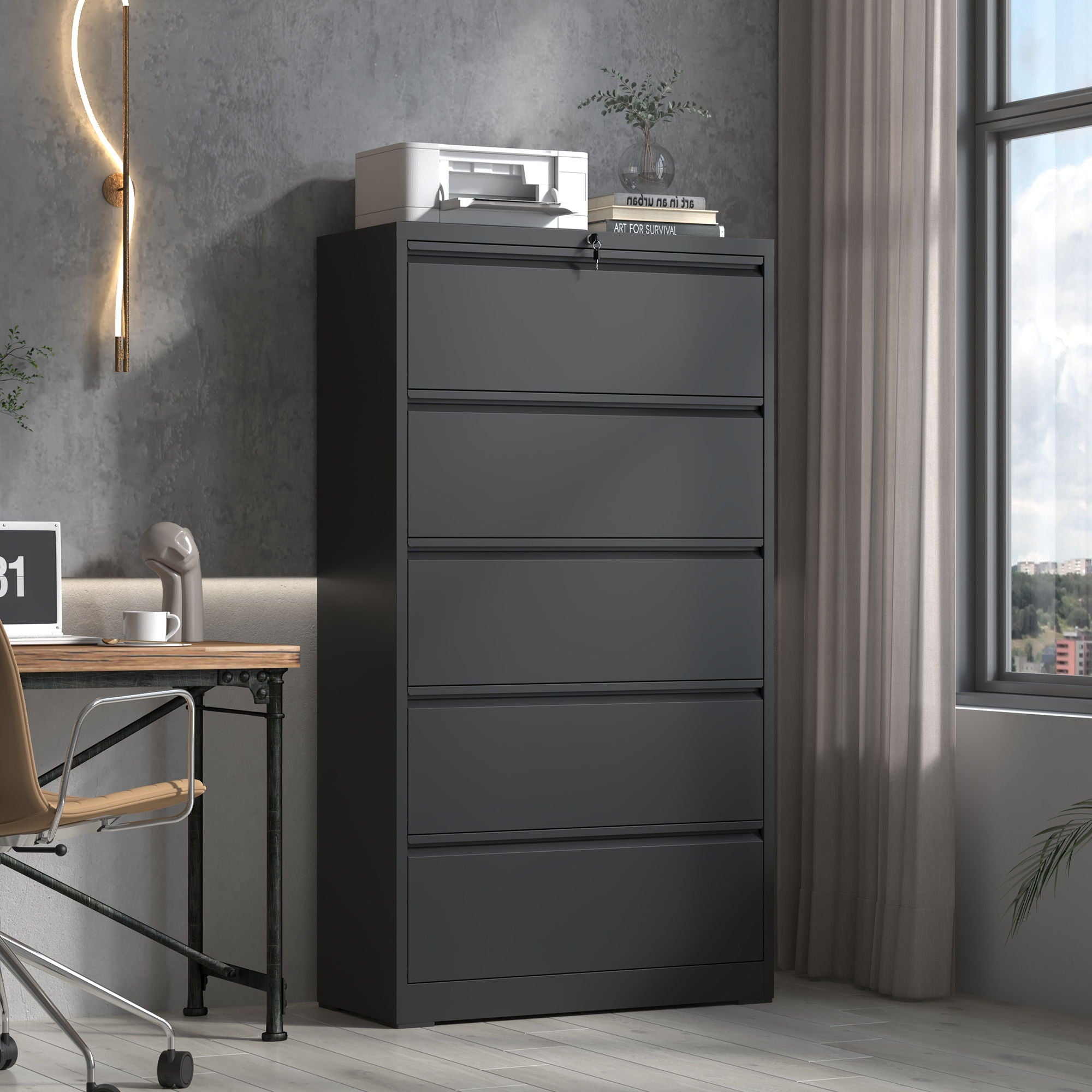 Premium Drawer Metal Lateral File Cabinet With Lock