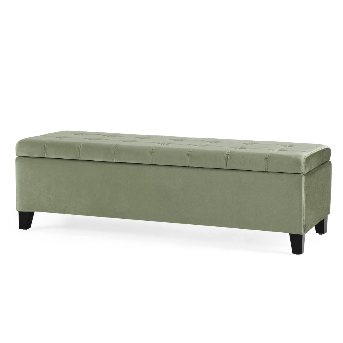 Wendover - Elegant Tufted Storage Bench With Lift-Up Top And Birch Wood Legs