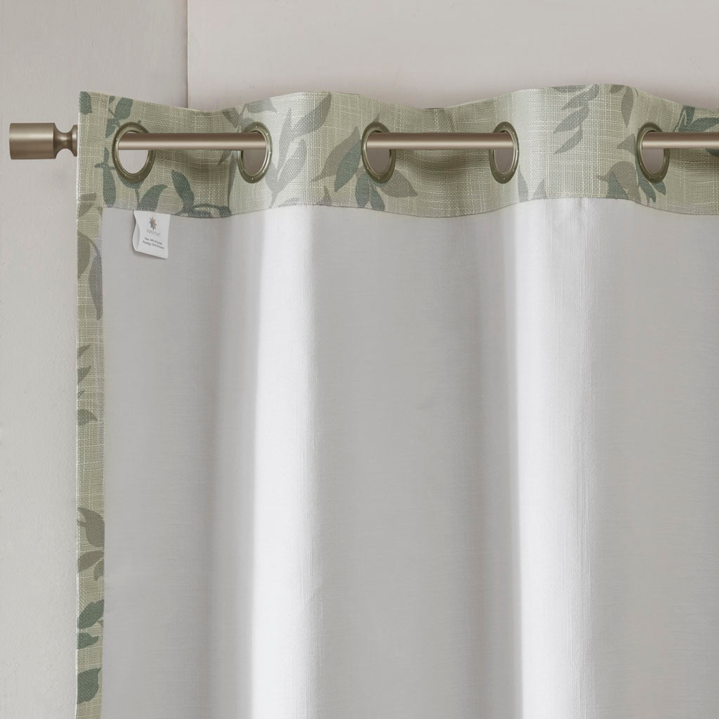 Printed Botanical Blackout Curtain Panel