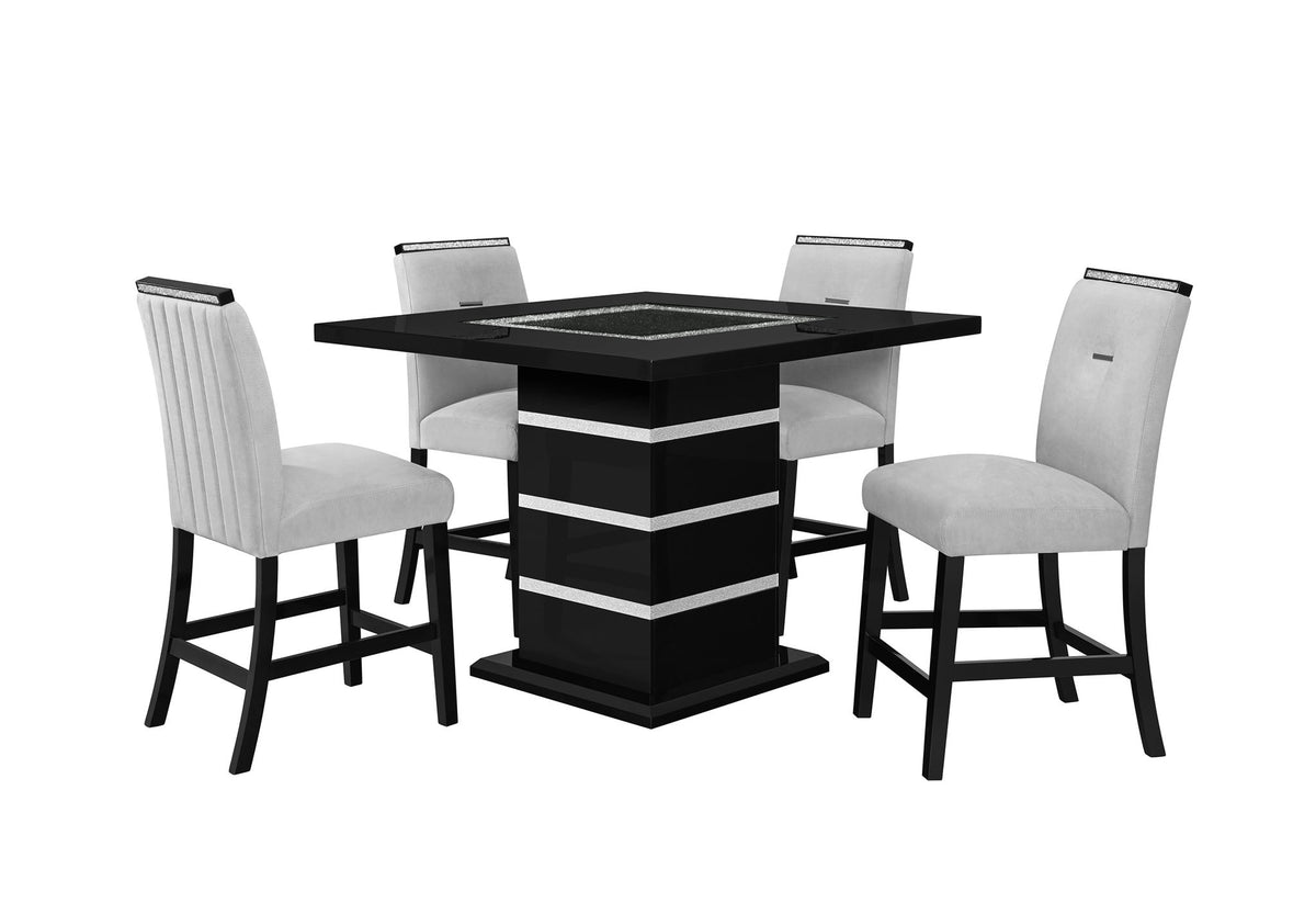 Monaco - Bar Stool - Gray / Black