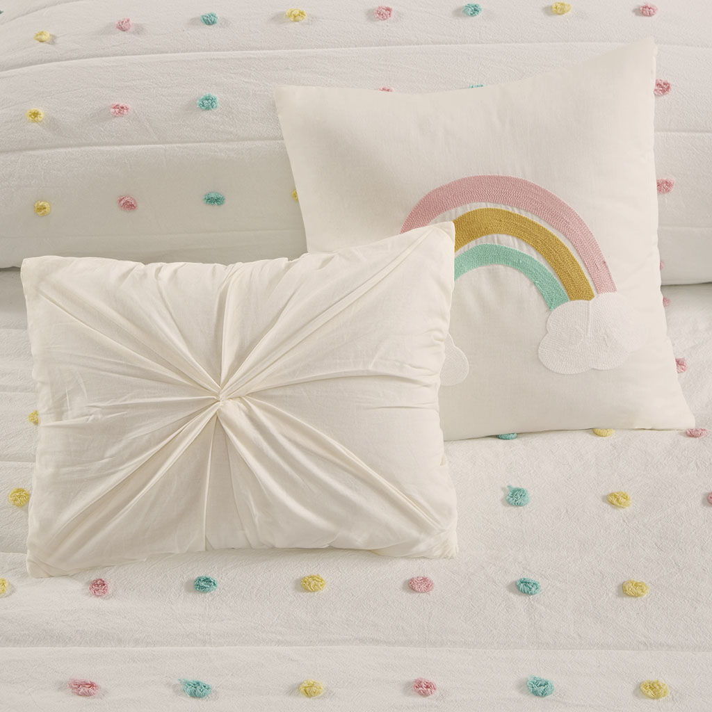 Callie - Pom Pom Coverlet Set - Multi