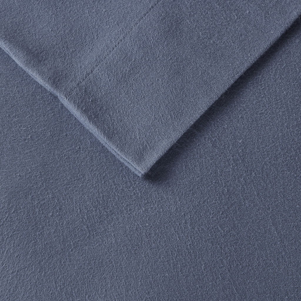 Cozy Flannel - Twin Sheet Set - Blue Solid
