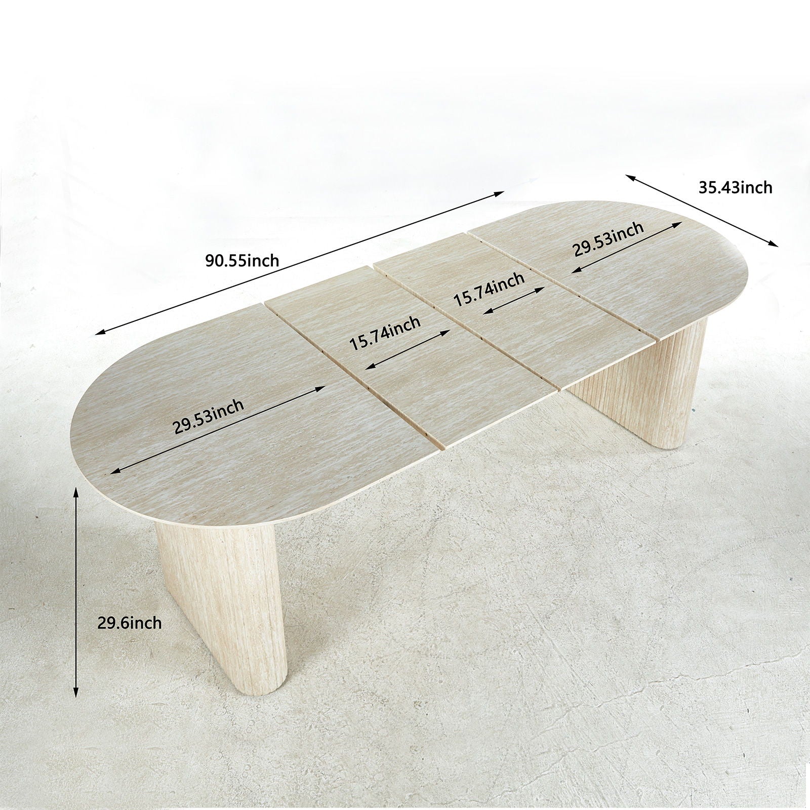 Extensible Table Leg For Dining - Ameican White Oak