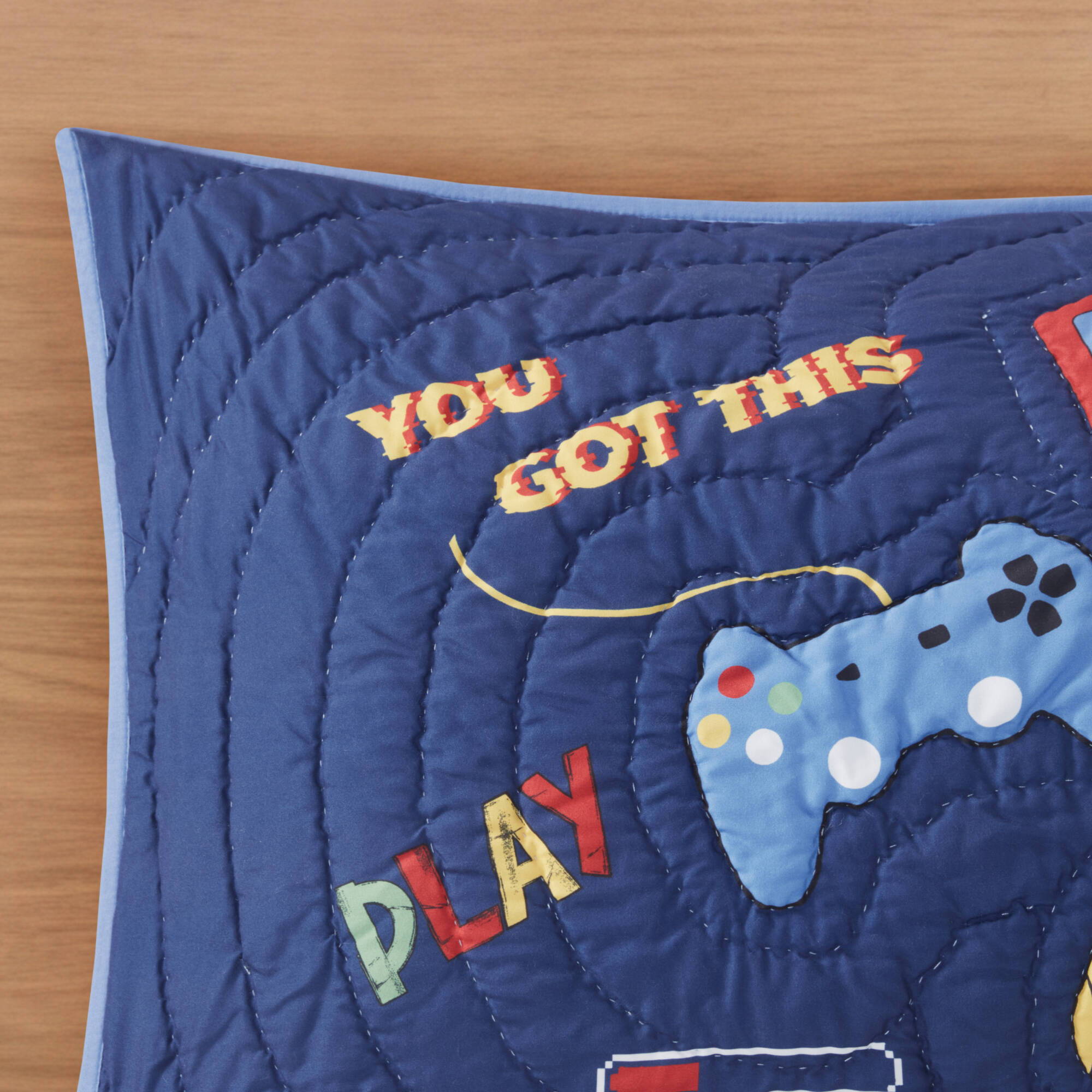 Game - Twin Quilt Set - Navy