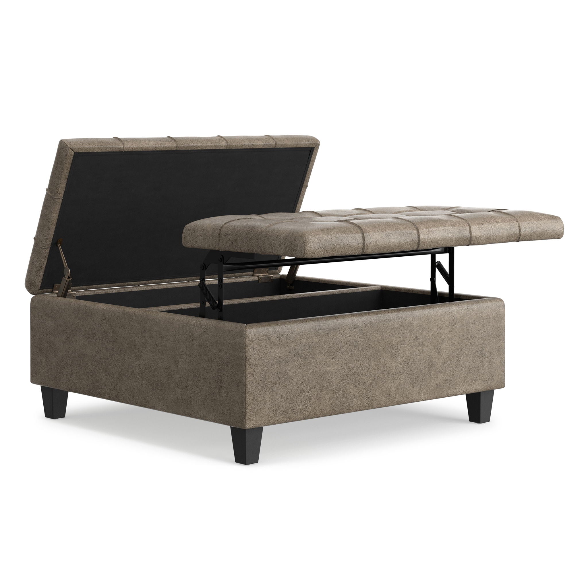 Harrison - Square Coffee Table Ottoman - Brown