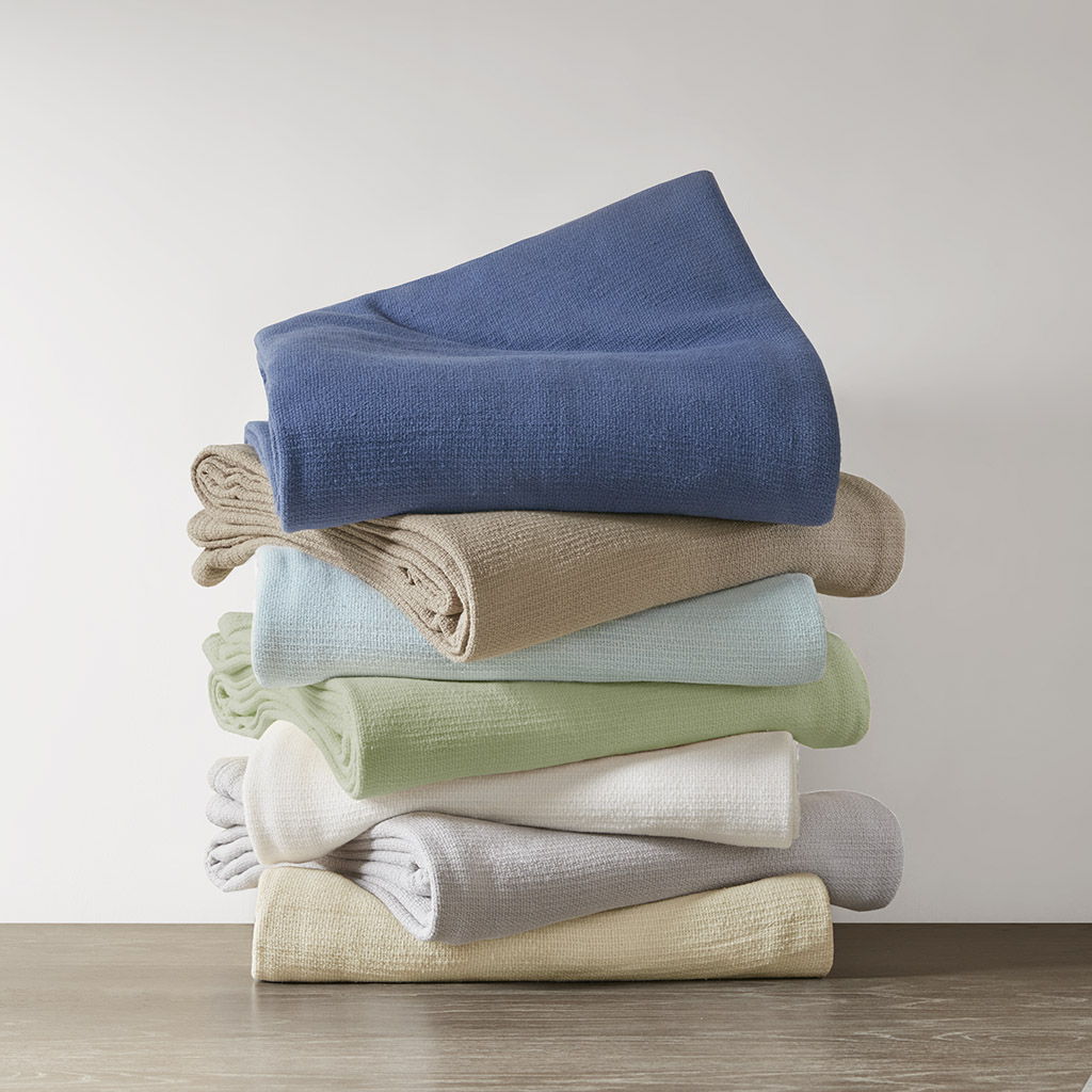 Freshspun Basketweave - King Blanket - Blue